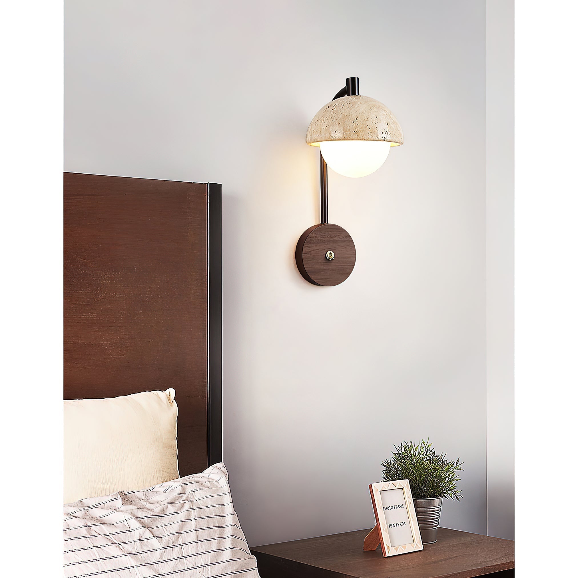 Alina Travertine Wall Lamp