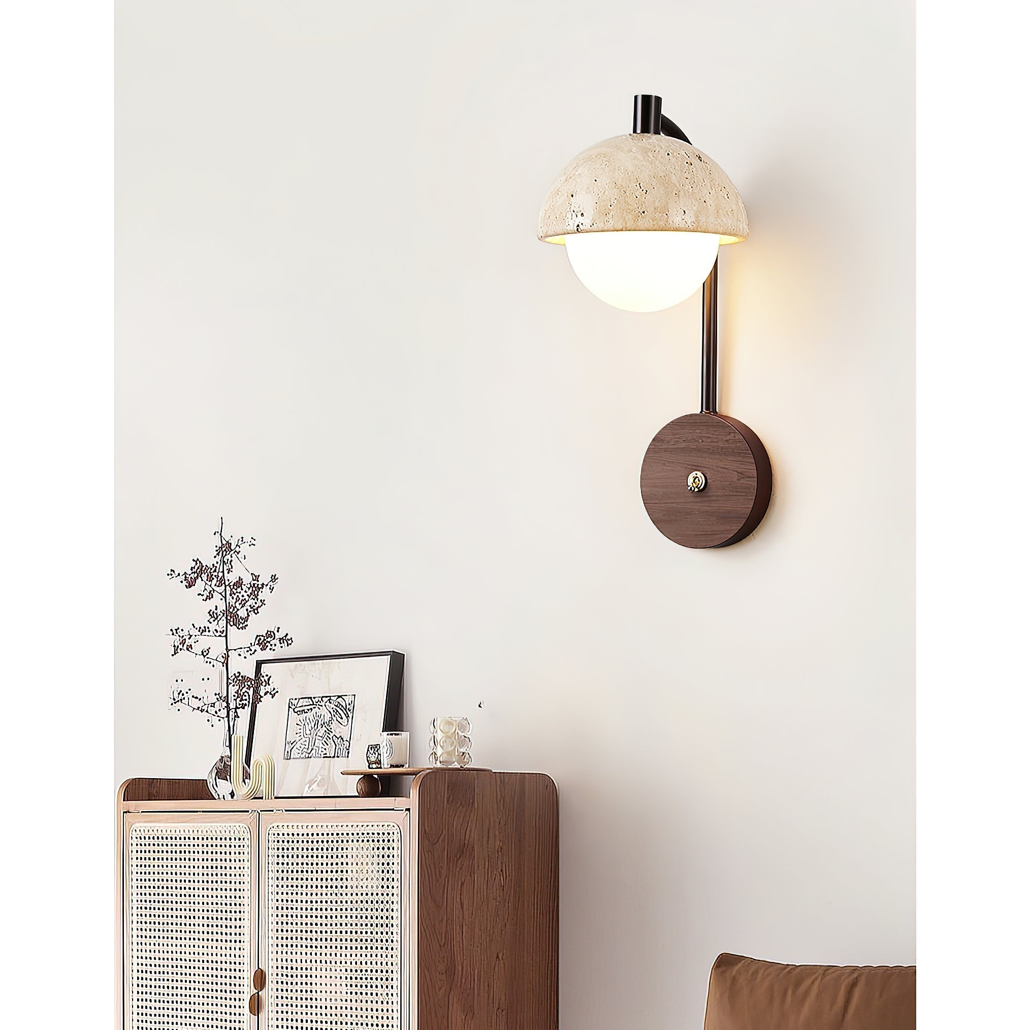 Alina Travertine Wall Lamp