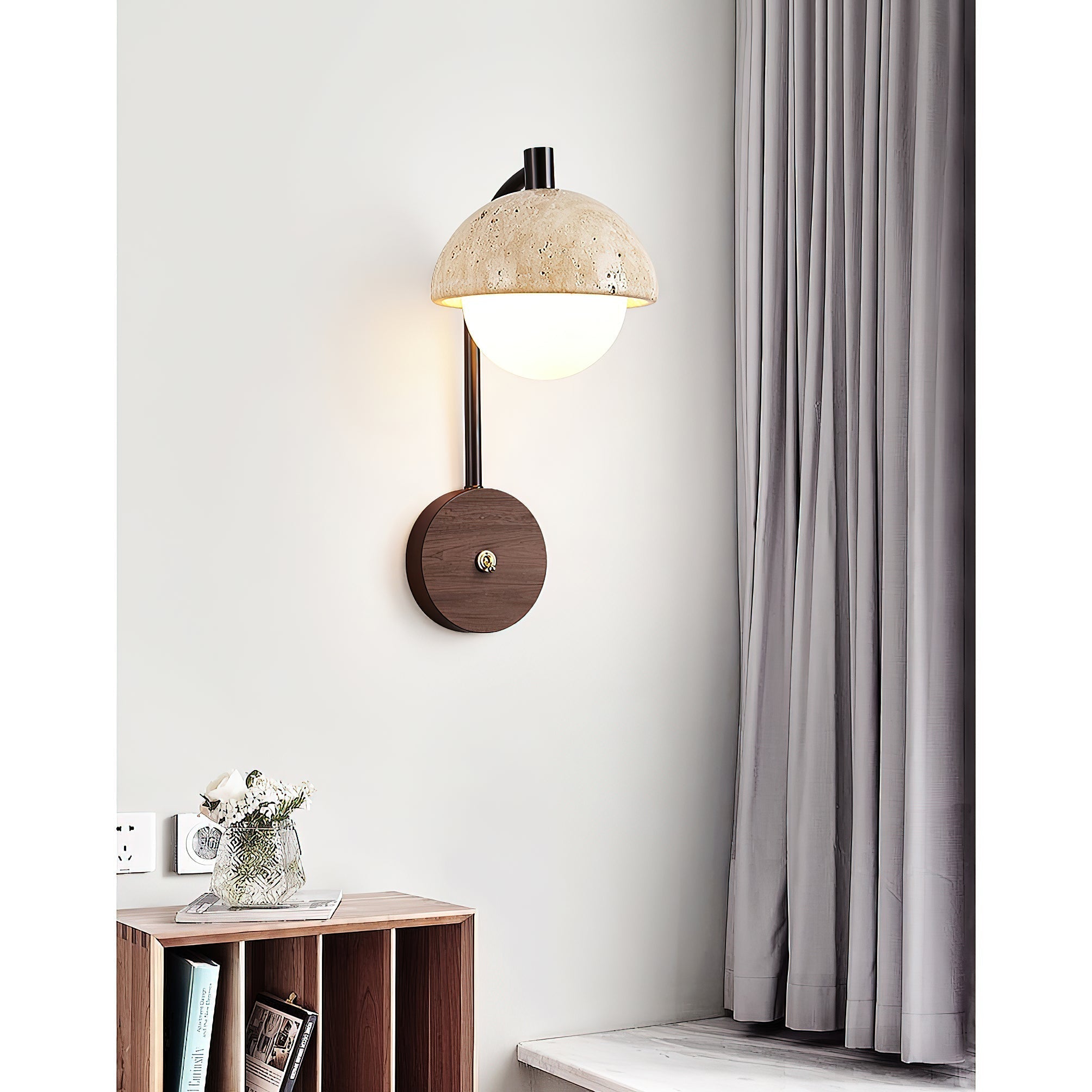 Alina Travertine Wall Lamp