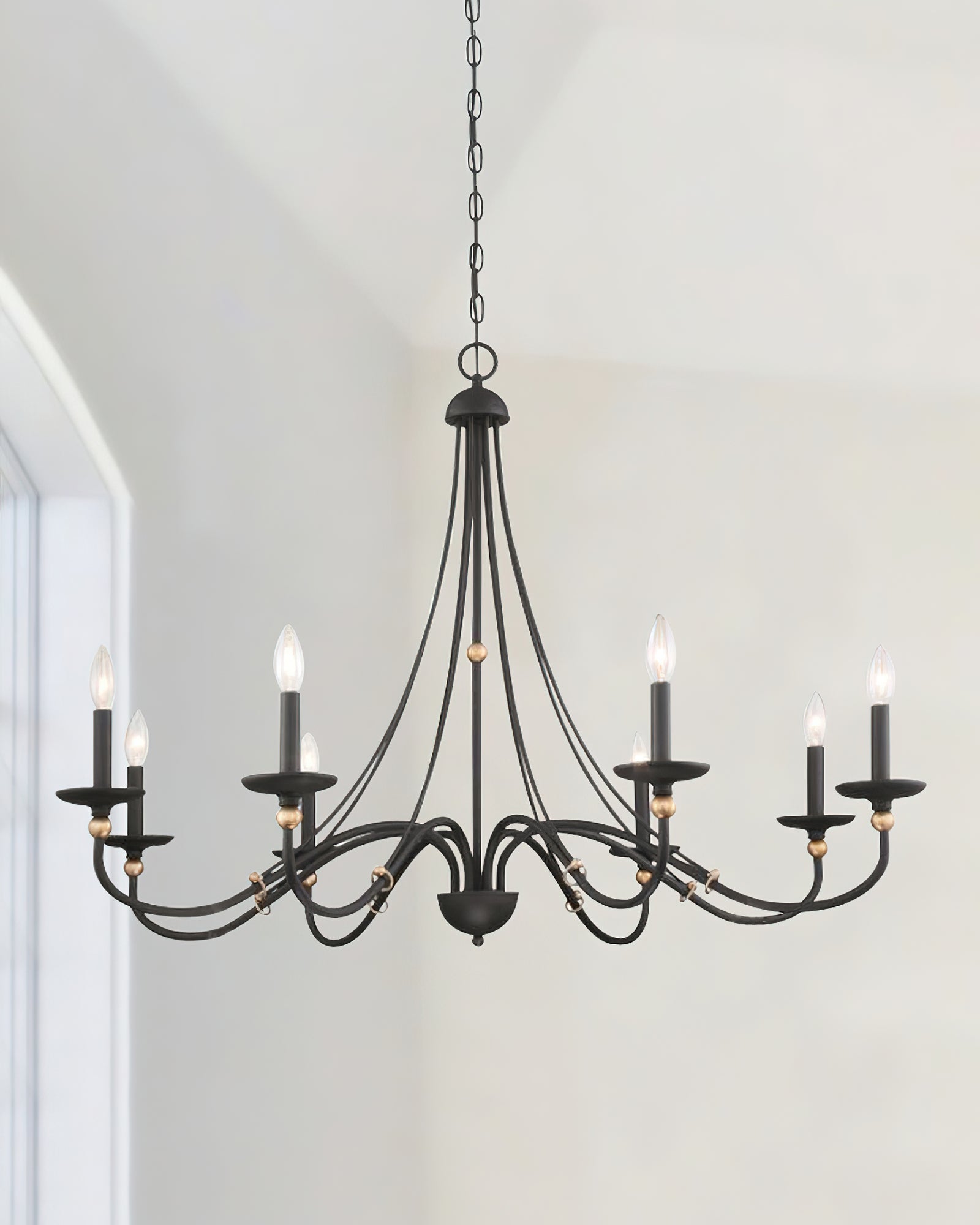 Regalia Vintage Brass Chandelier-Neutral Decor