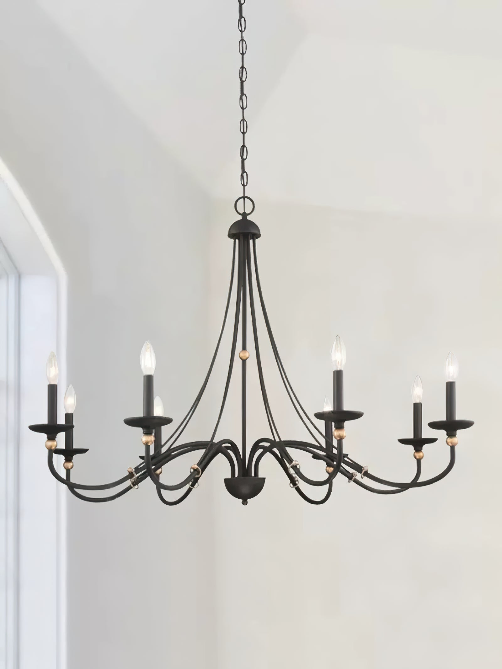 Regalia Vintage Brass Chandelier-Neutral Decor