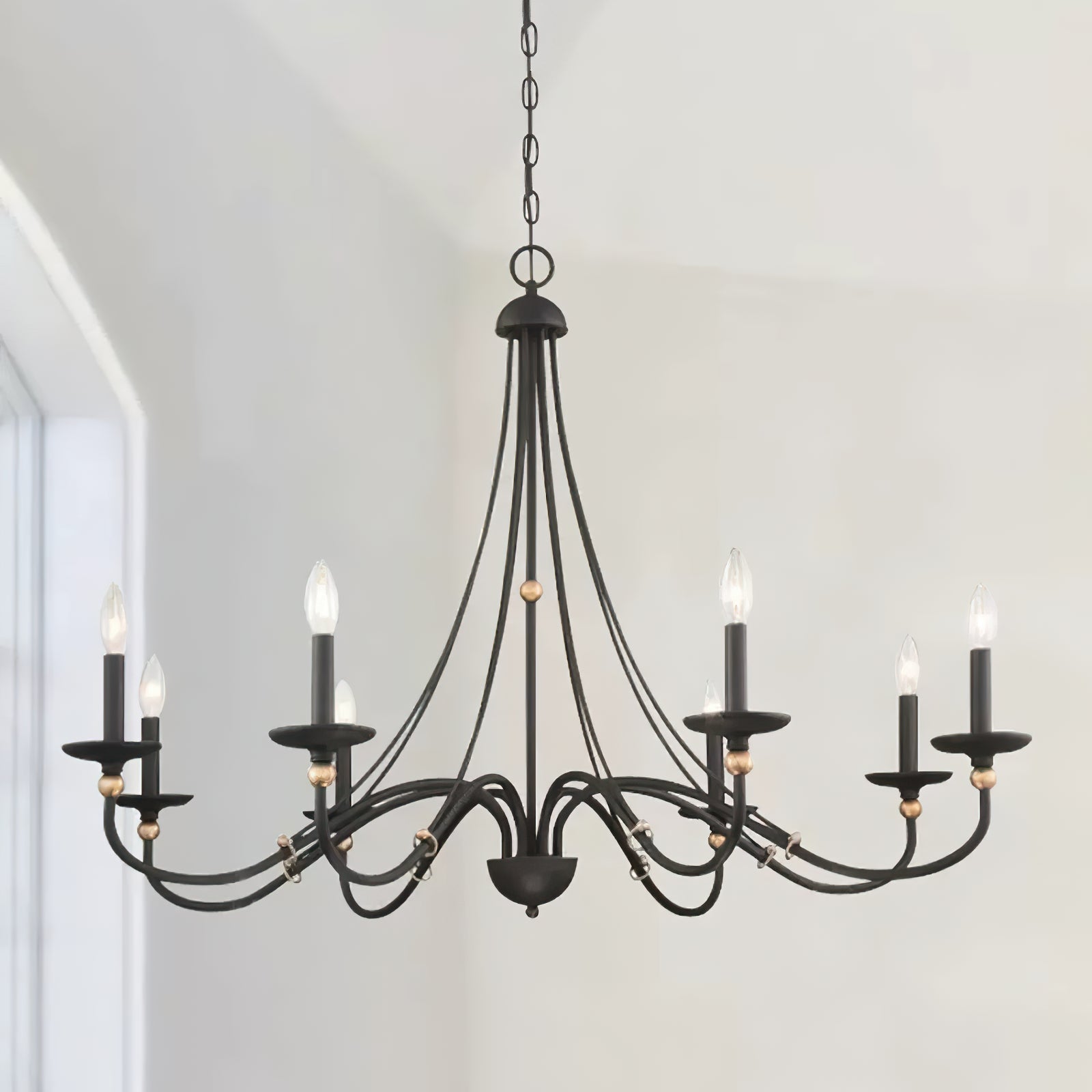 Regalia Vintage Brass Chandelier-Neutral Decor