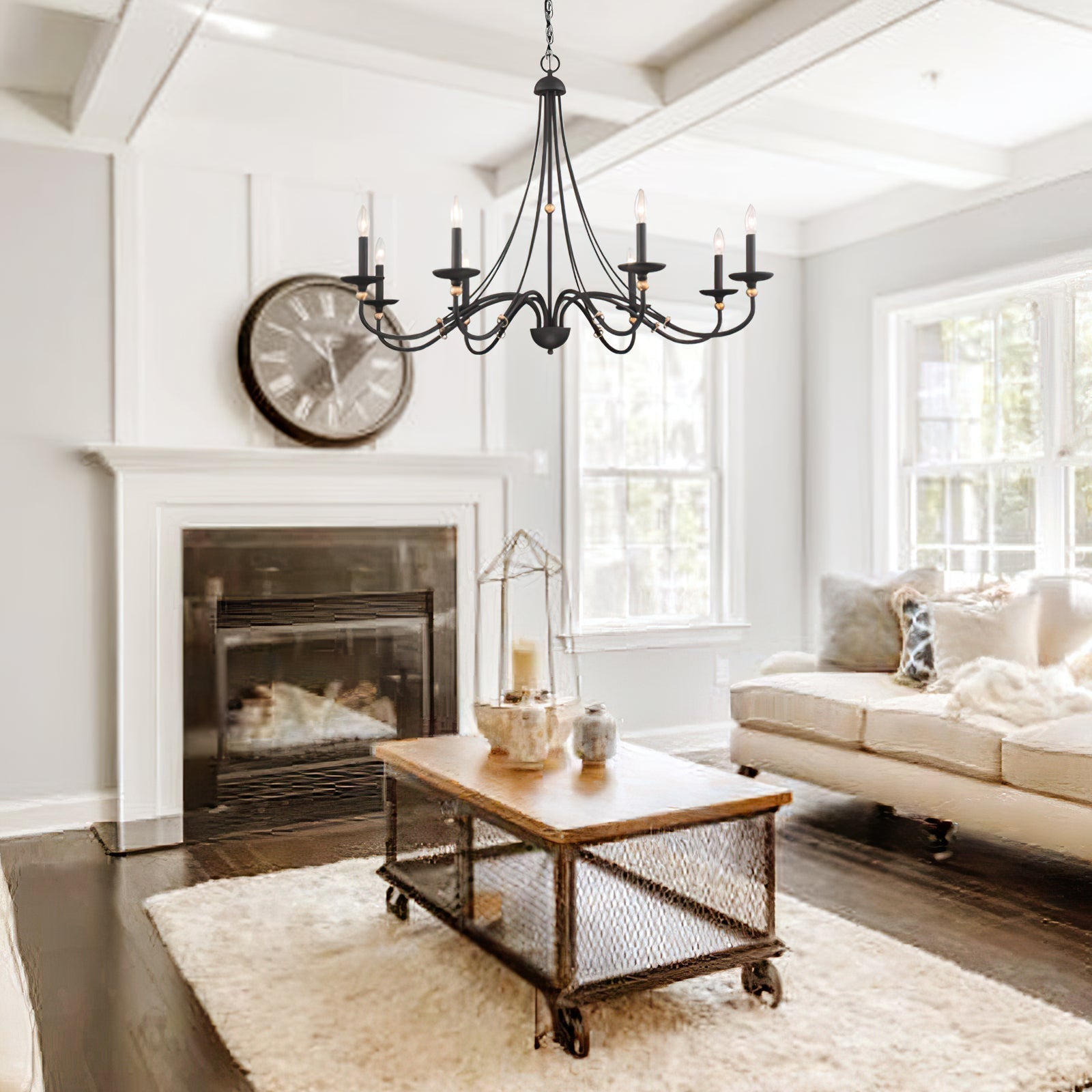 Regalia Vintage Brass Chandelier-Neutral Decor