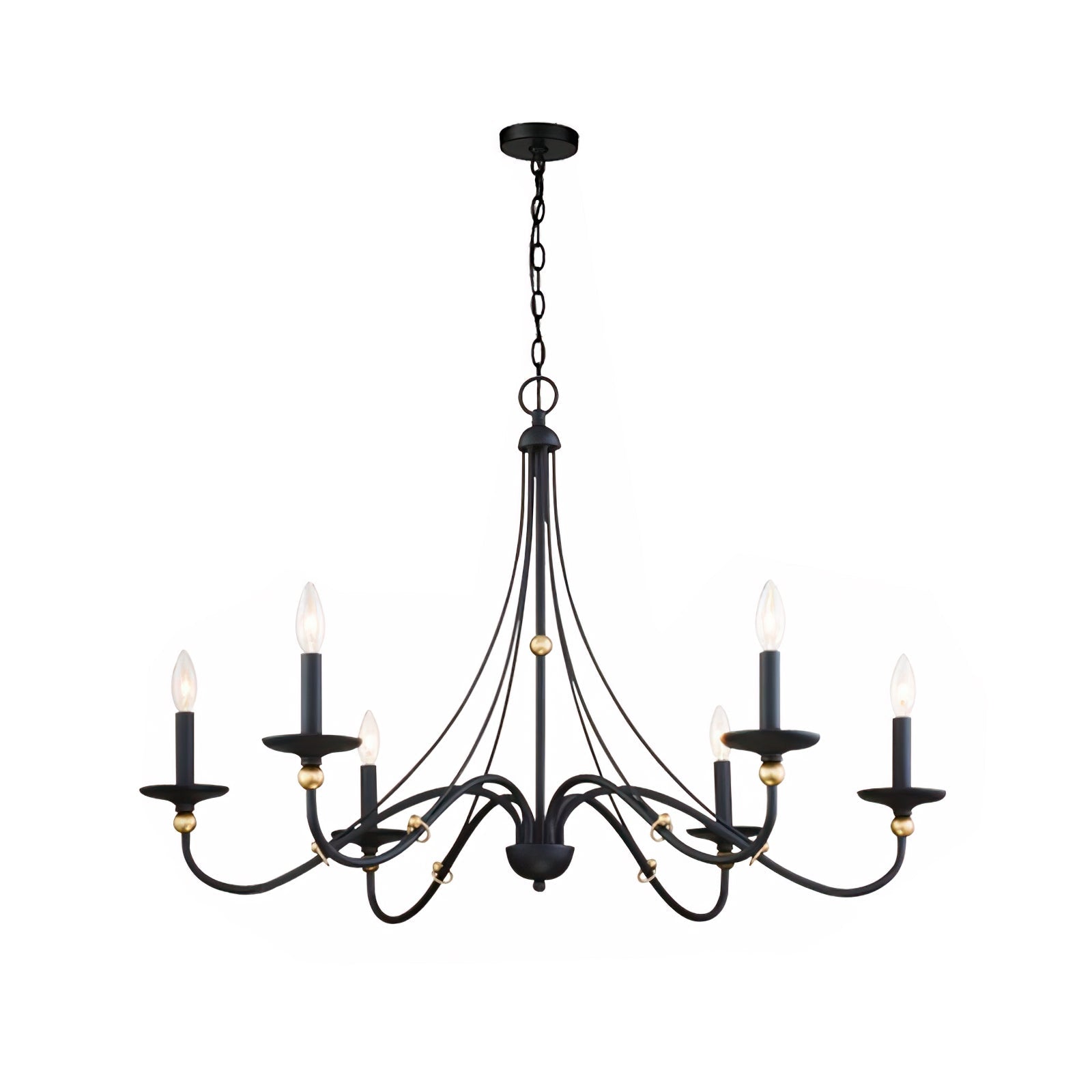 Regalia Vintage Brass Chandelier-Neutral Decor