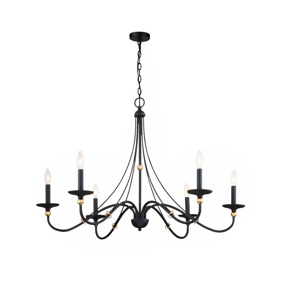Regalia Vintage Brass Chandelier-Neutral Decor
