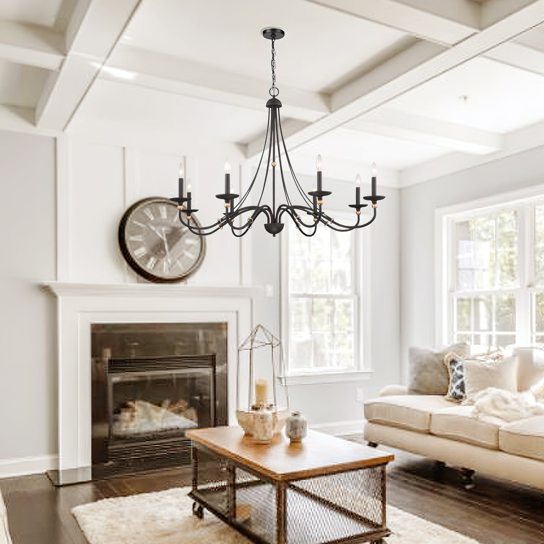Regalia Vintage Brass Chandelier-Neutral Decor
