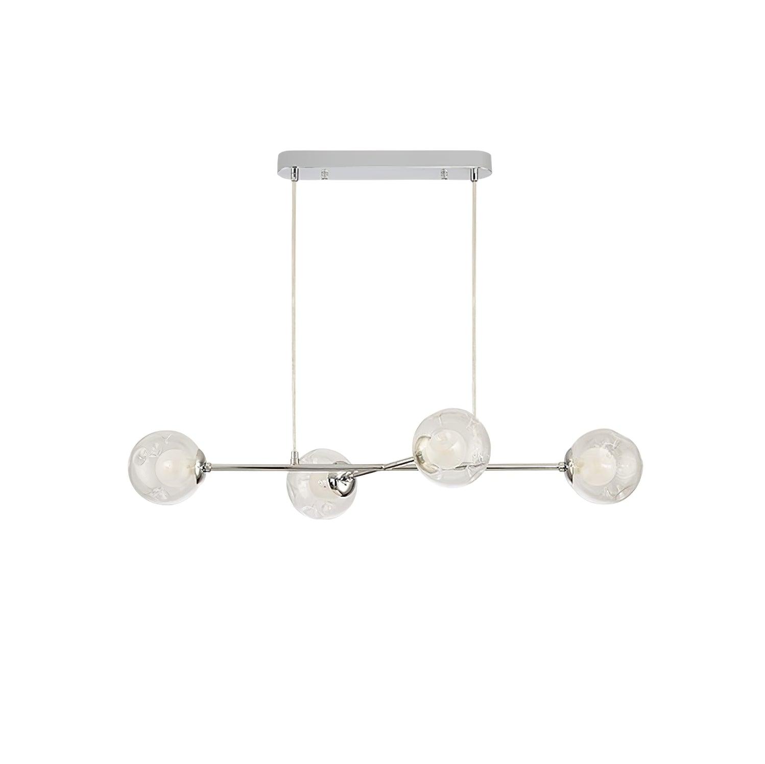 Lustra Chandelier Chrome Glass-Neutral Decor