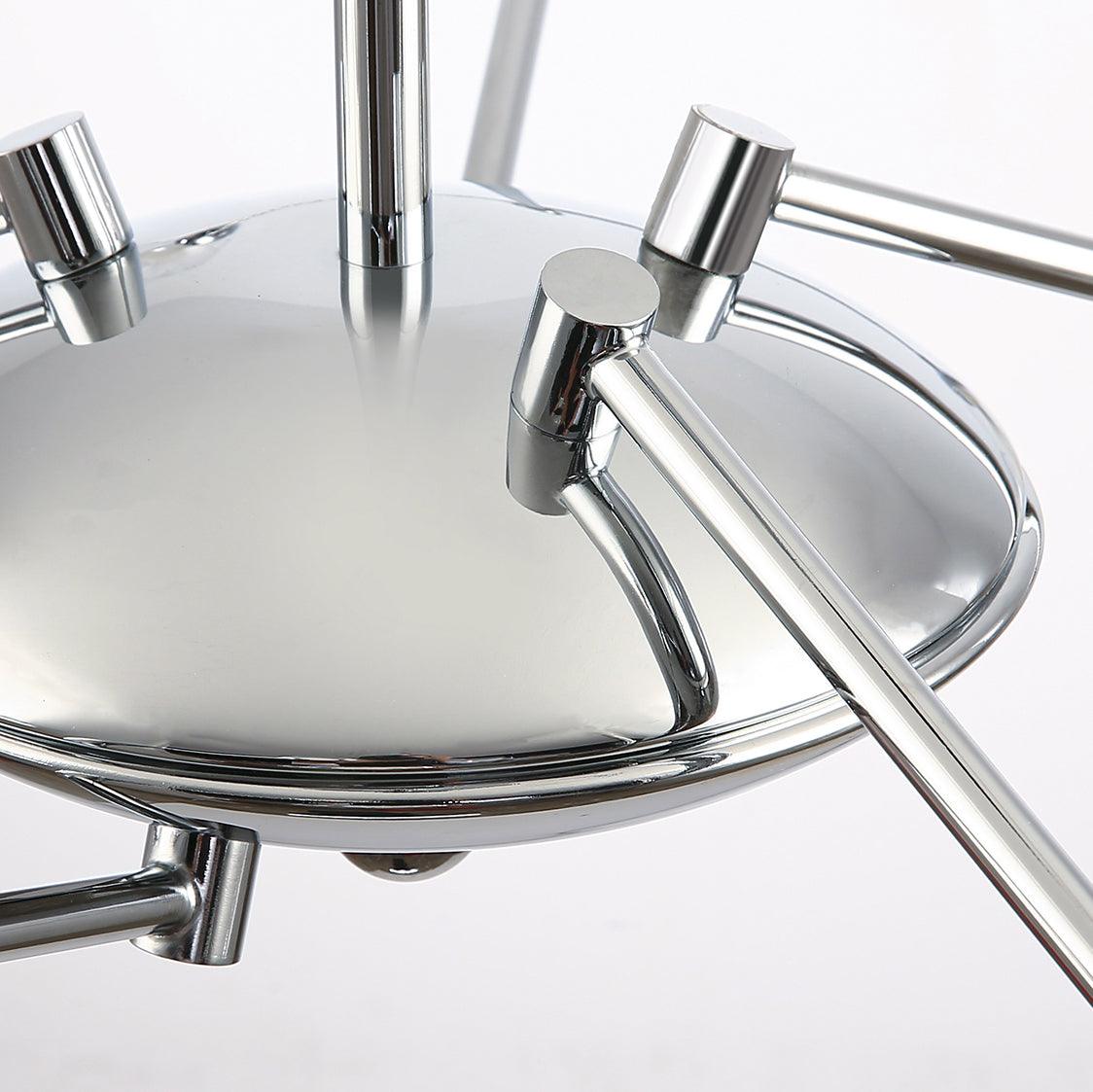 Lustra Chandelier Chrome Glass-Neutral Decor