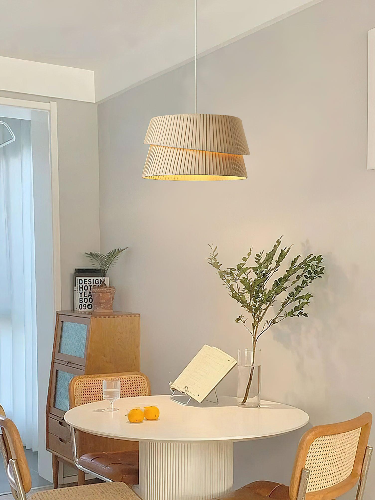 Tocan Fabric Scandinavian Pendant Light-Neutral Decor