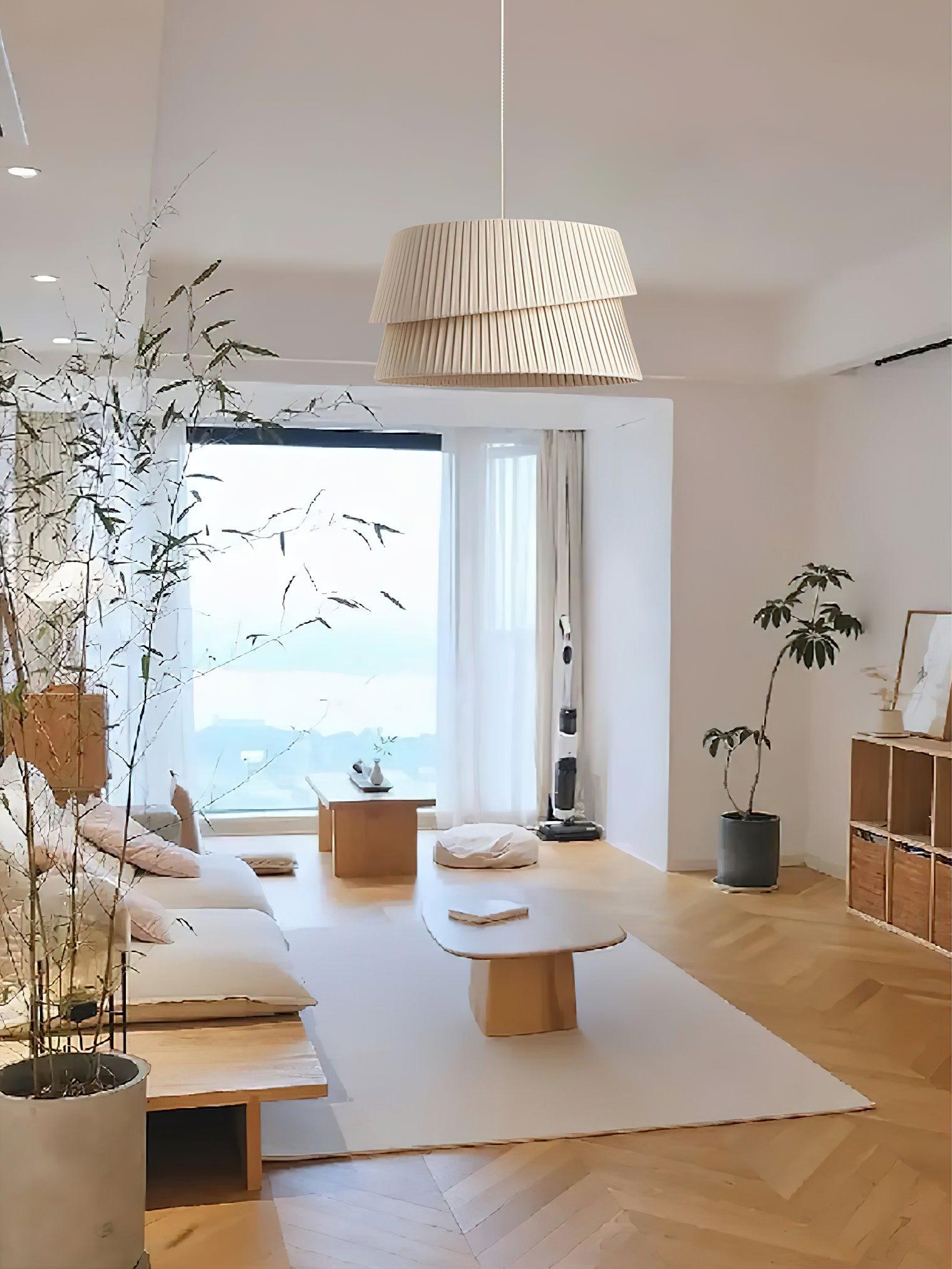 Tocan Fabric Scandinavian Pendant Light-Neutral Decor