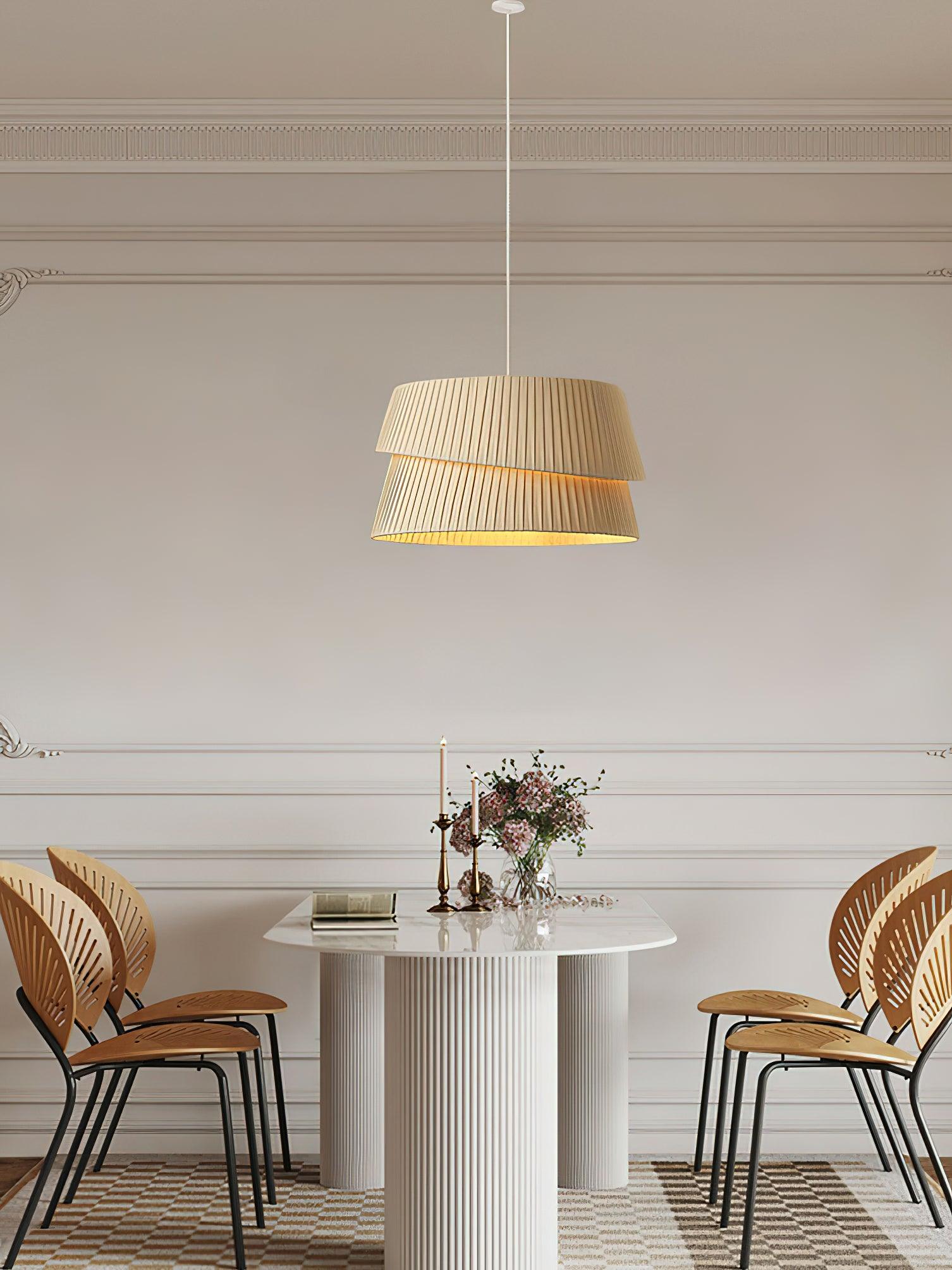 Tocan Fabric Scandinavian Pendant Light-Neutral Decor