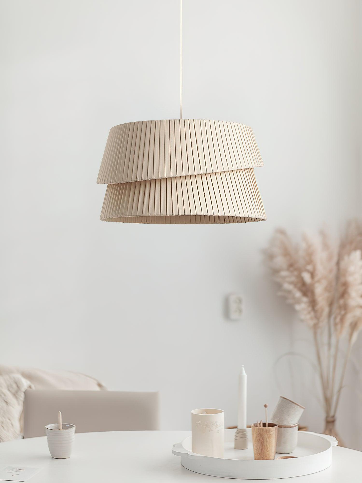 Tocan Fabric Scandinavian Pendant Light-Neutral Decor