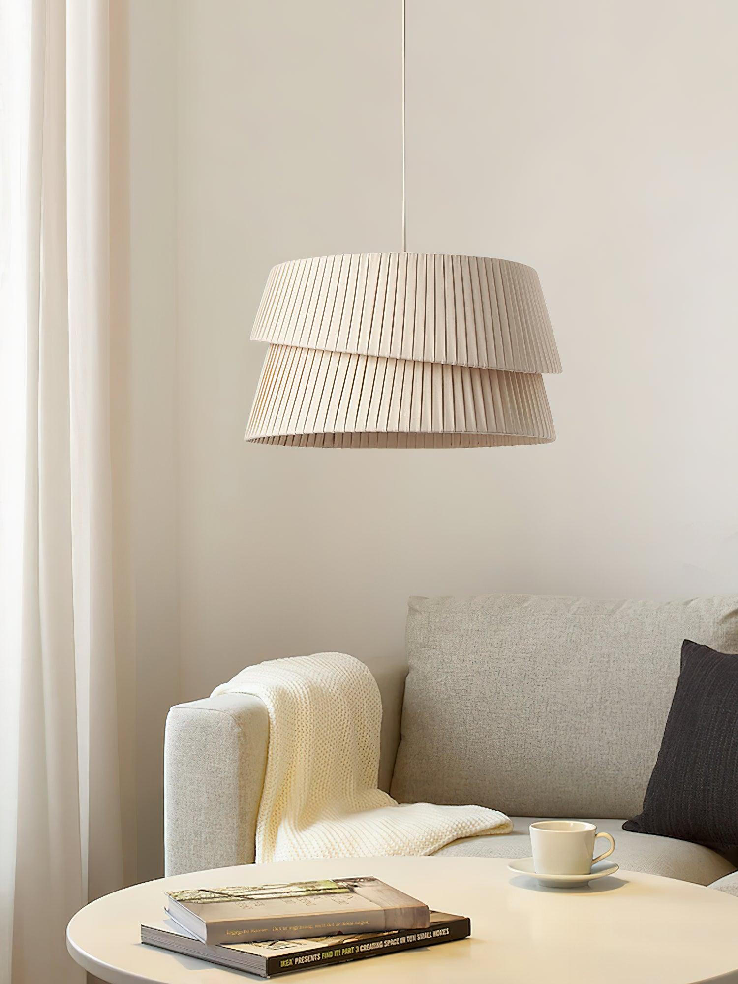 Tocan Fabric Scandinavian Pendant Light-Neutral Decor