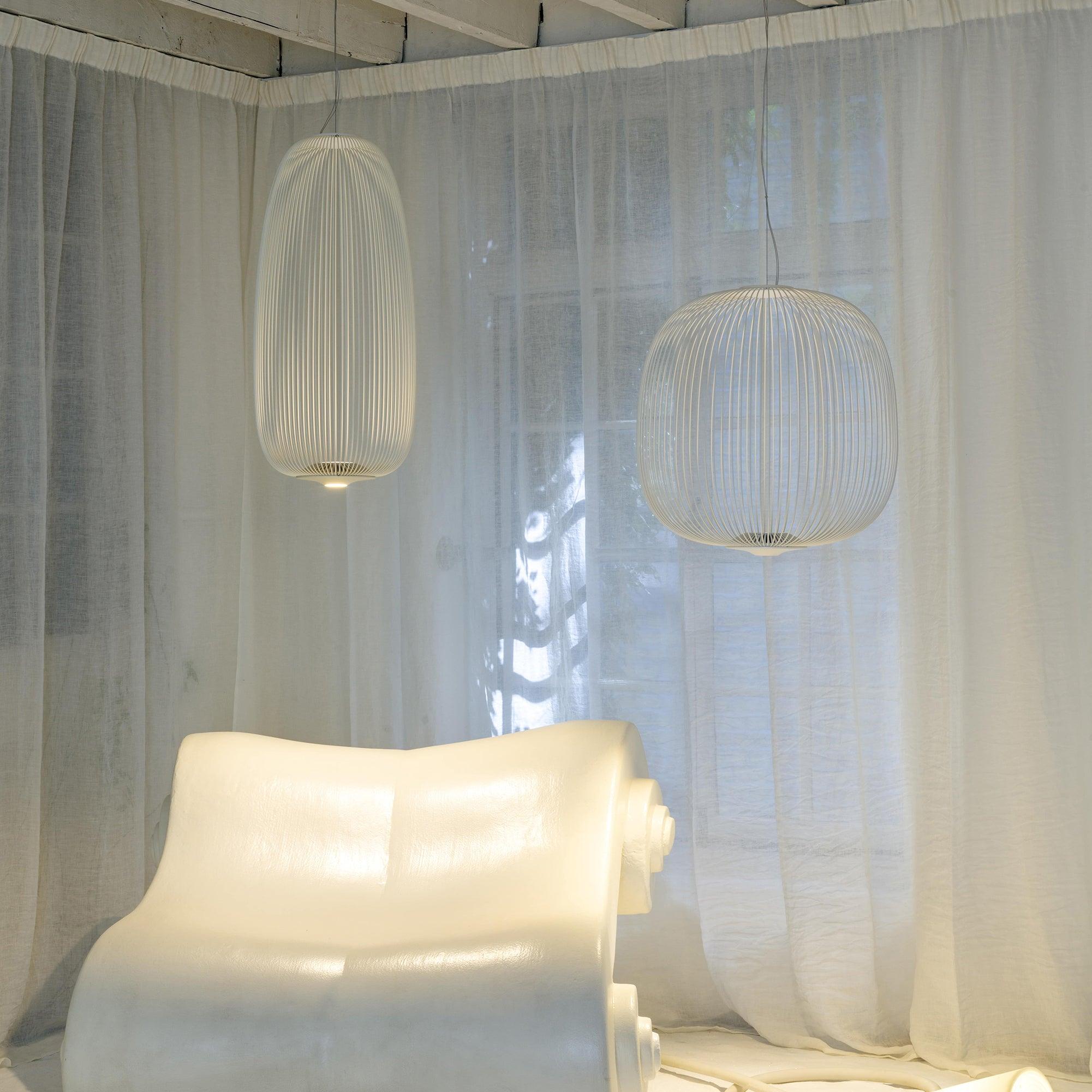 Lumio Lightweight Spokes Cage Pendant Light-Neutral Decor