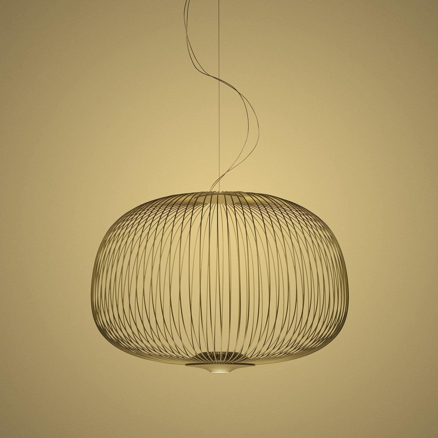 Lumio Lightweight Spokes Cage Pendant Light-Neutral Decor