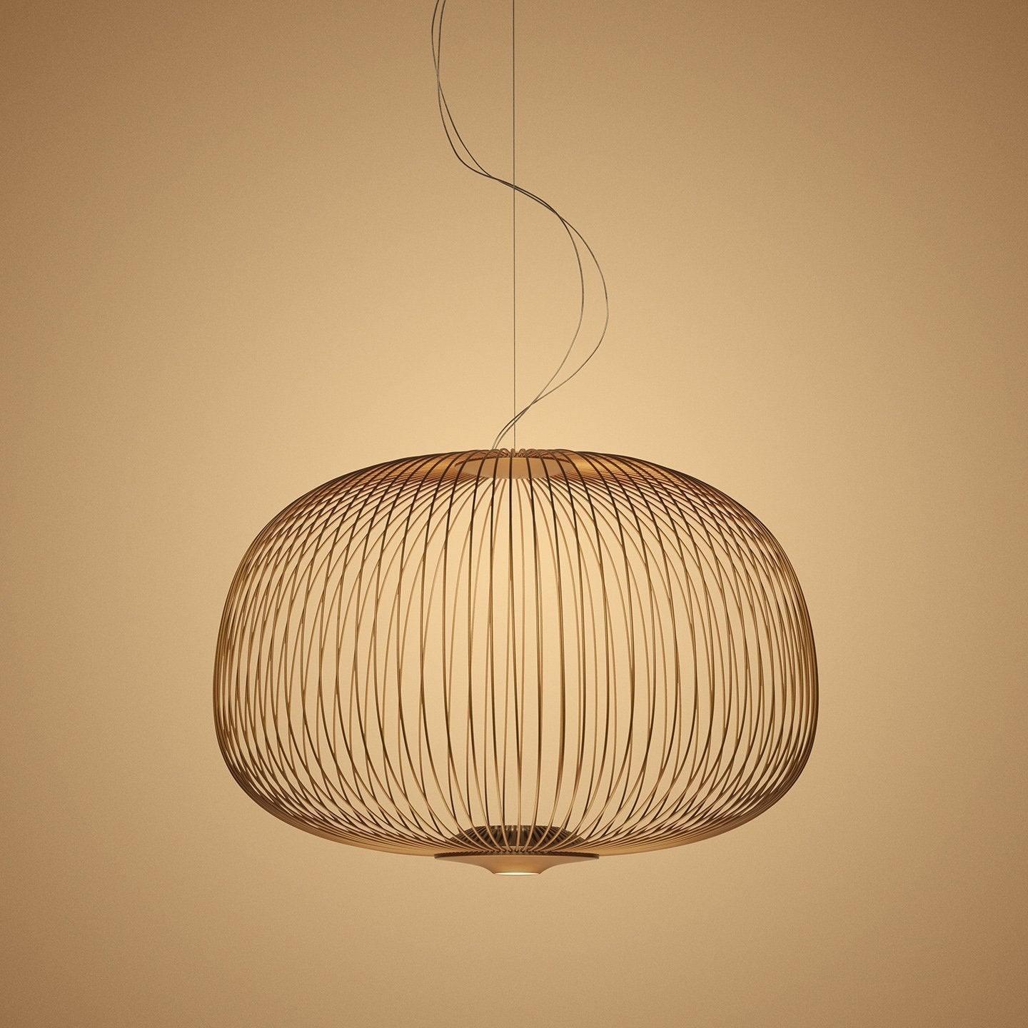 Lumio Lightweight Spokes Cage Pendant Light-Neutral Decor