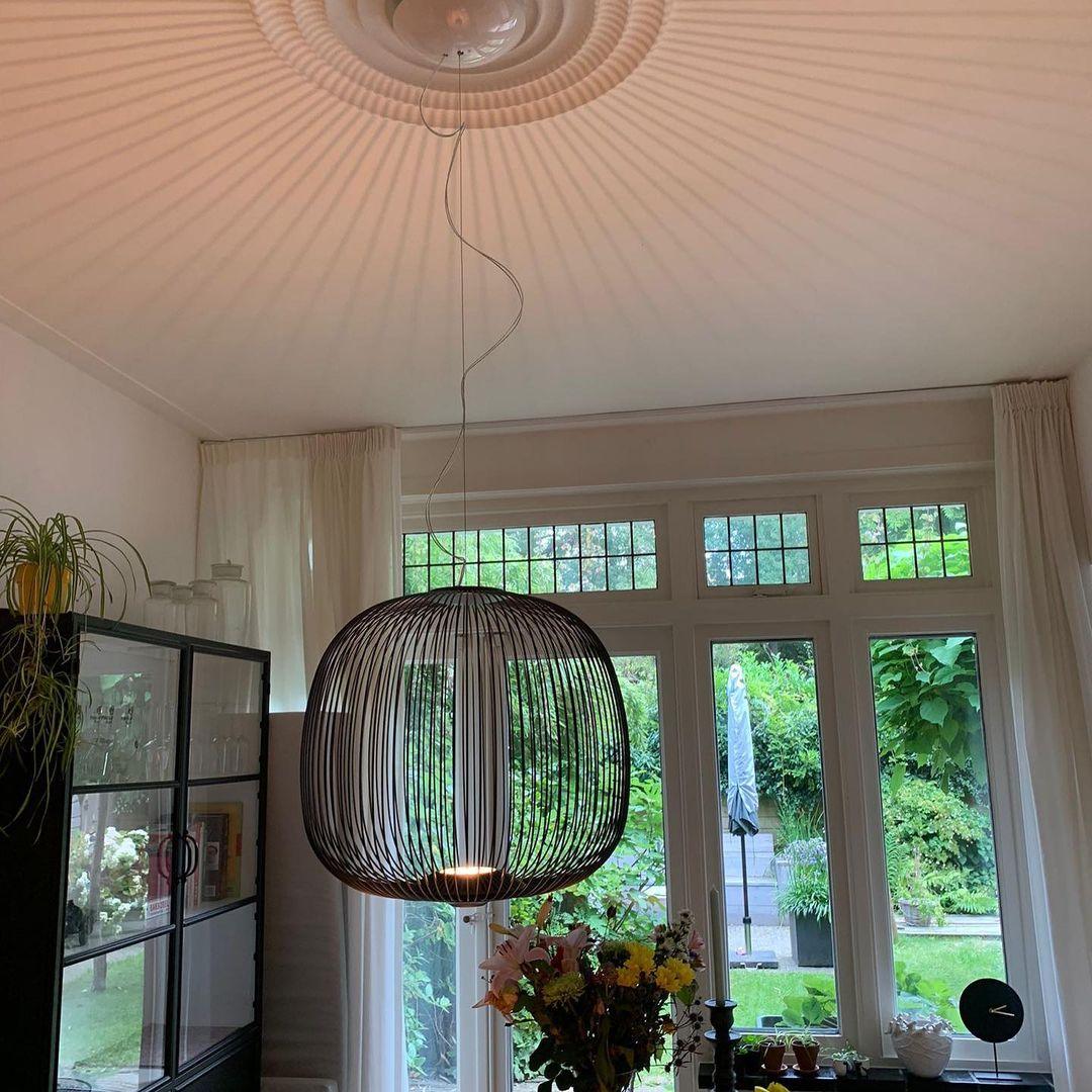 Lumio Lightweight Spokes Cage Pendant Light-Neutral Decor