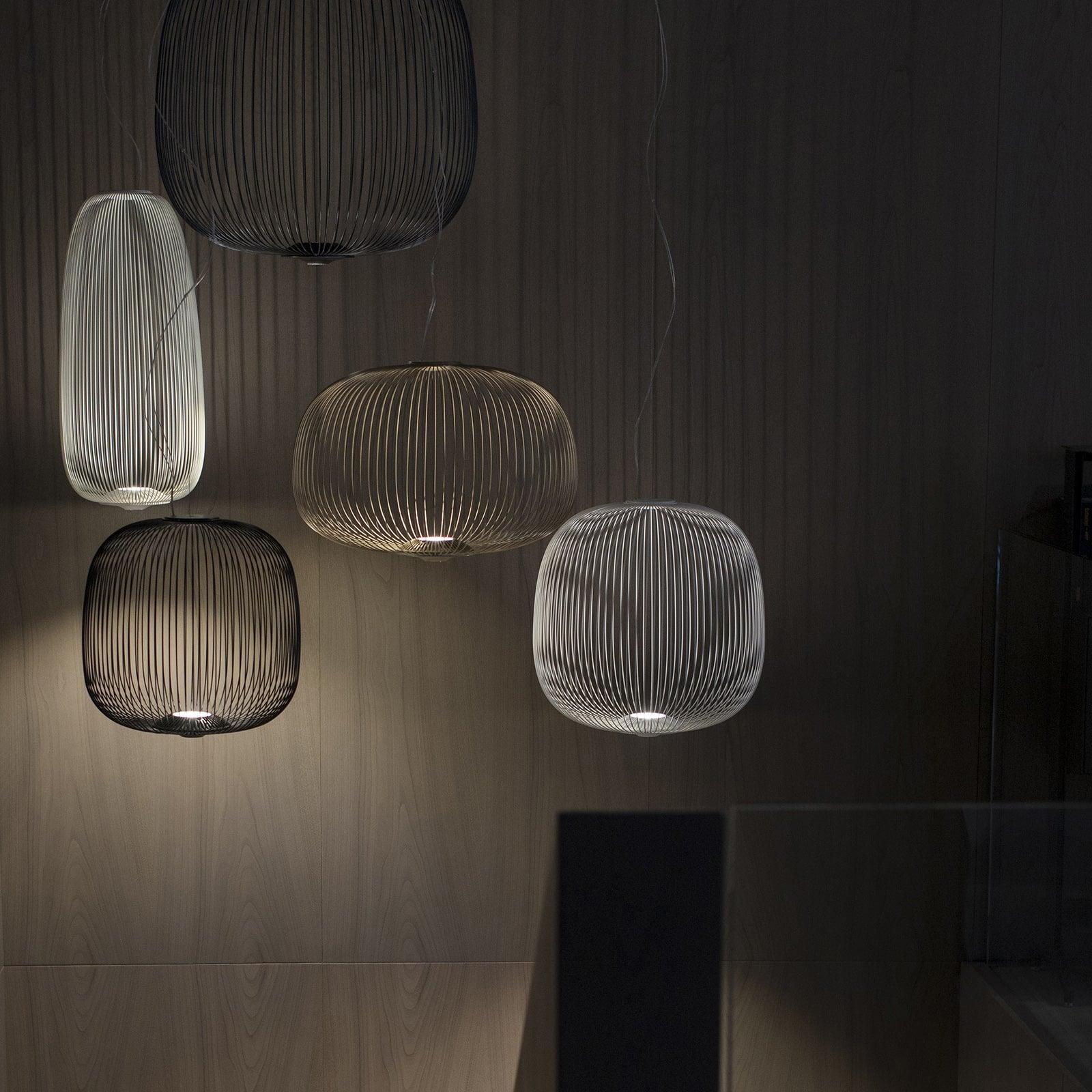 Lumio Lightweight Spokes Cage Pendant Light-Neutral Decor