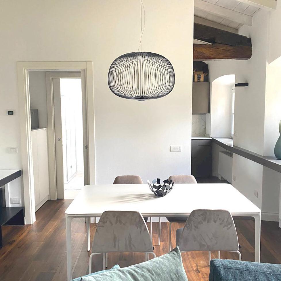 Lumio Lightweight Spokes Cage Pendant Light-Neutral Decor