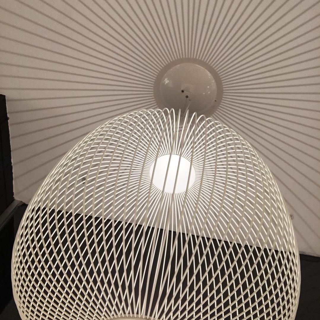 Lumio Lightweight Spokes Cage Pendant Light-Neutral Decor