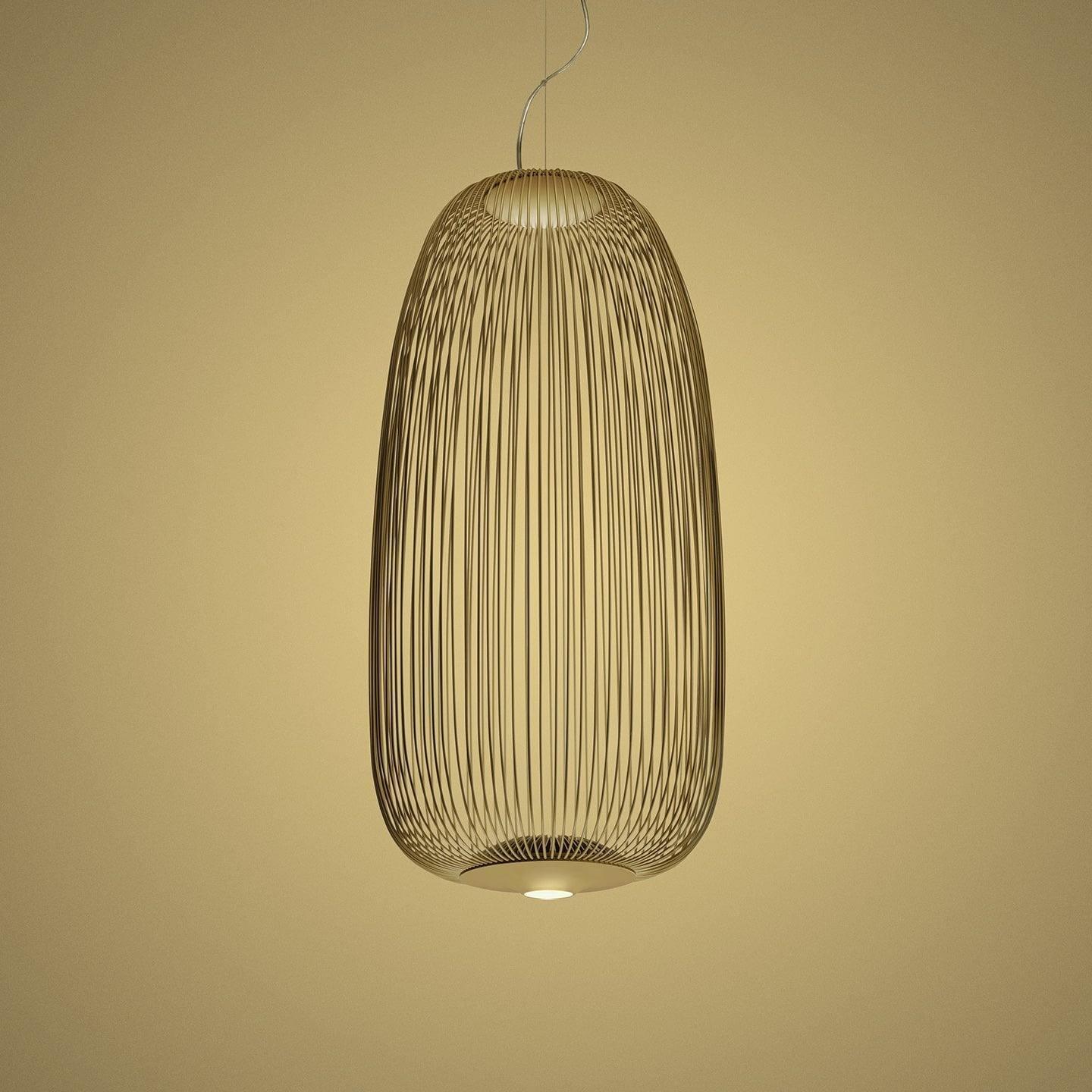 Lumio Lightweight Spokes Cage Pendant Light-Neutral Decor