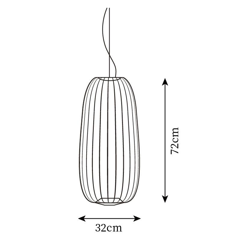 Lumio Lightweight Spokes Cage Pendant Light-Neutral Decor