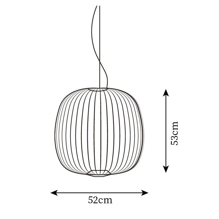 Lumio Lightweight Spokes Cage Pendant Light-Neutral Decor