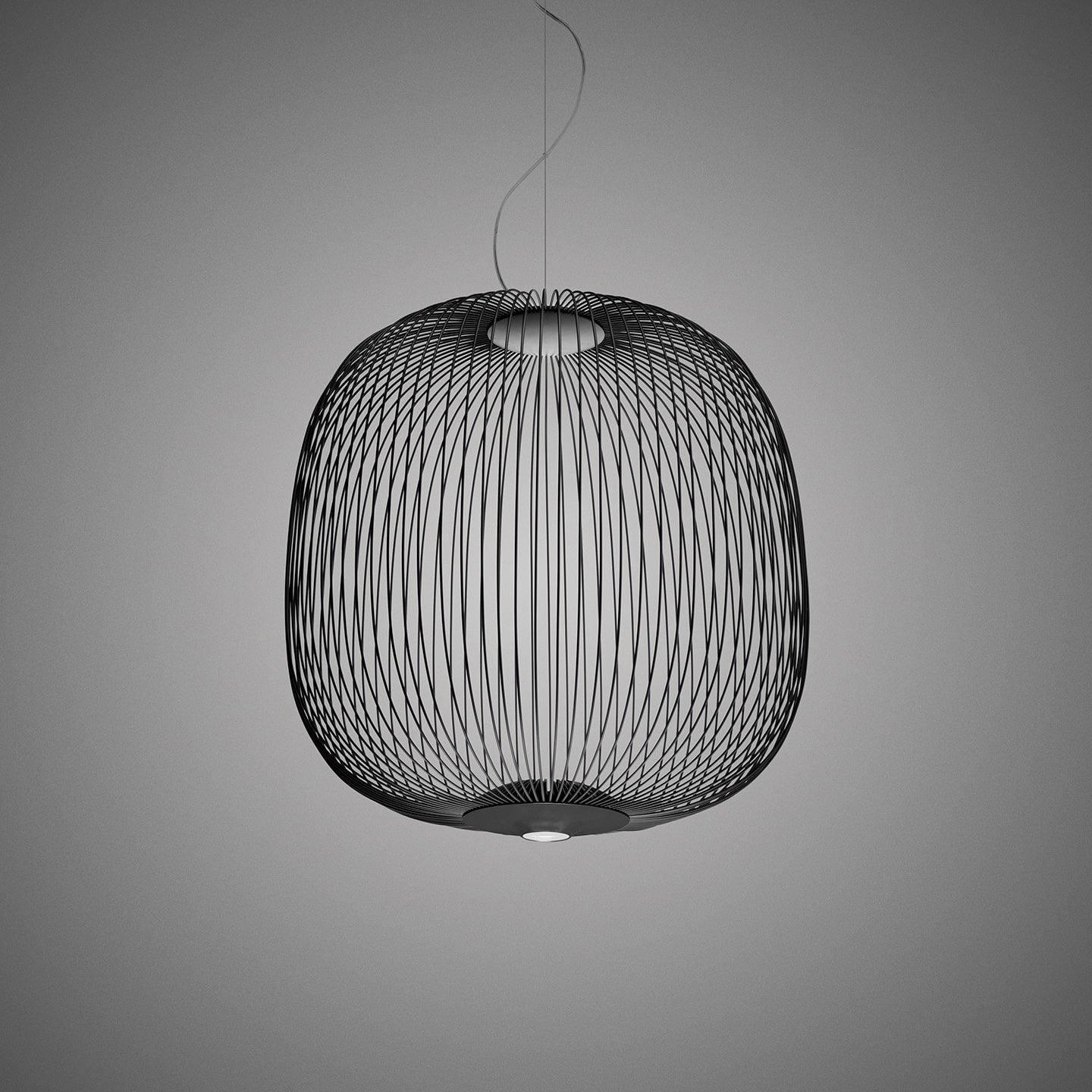 Lumio Lightweight Spokes Cage Pendant Light-Neutral Decor