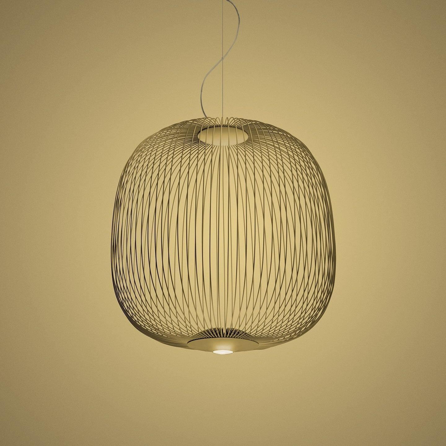 Lumio Lightweight Spokes Cage Pendant Light-Neutral Decor