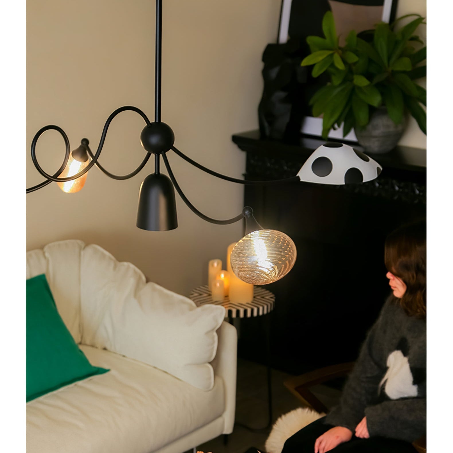 PlayfulGlass Modular Glass Pendant Light-Neutral Decor