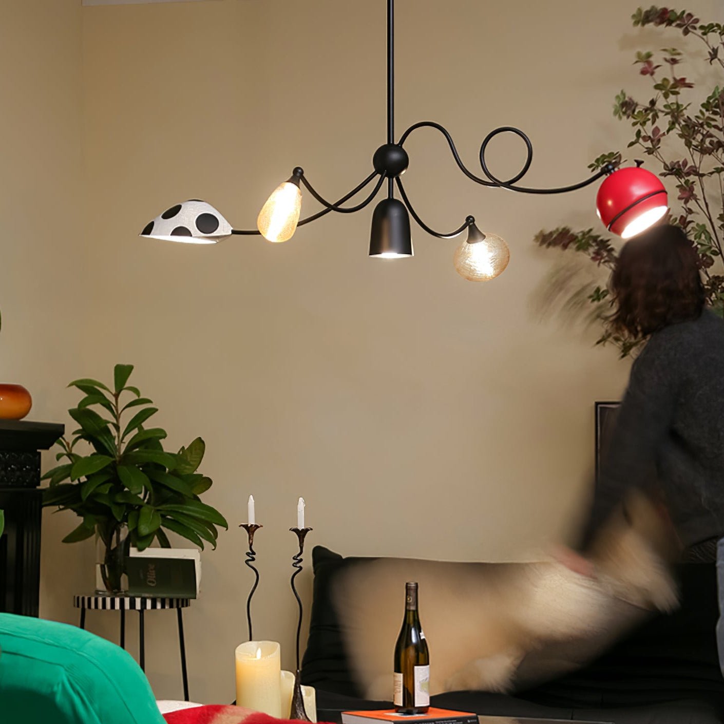 PlayfulGlass Modular Glass Pendant Light-Neutral Decor