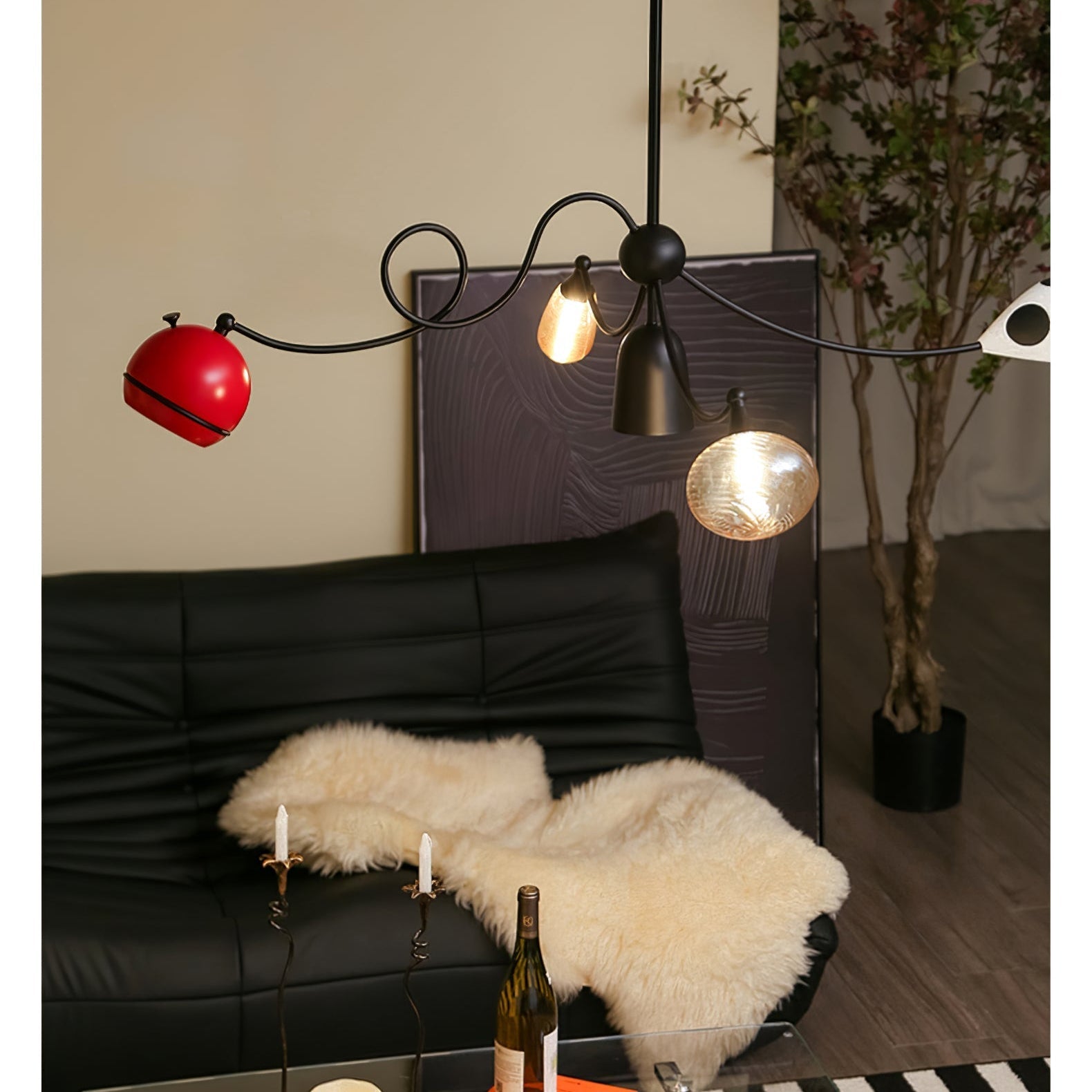 PlayfulGlass Modular Glass Pendant Light-Neutral Decor