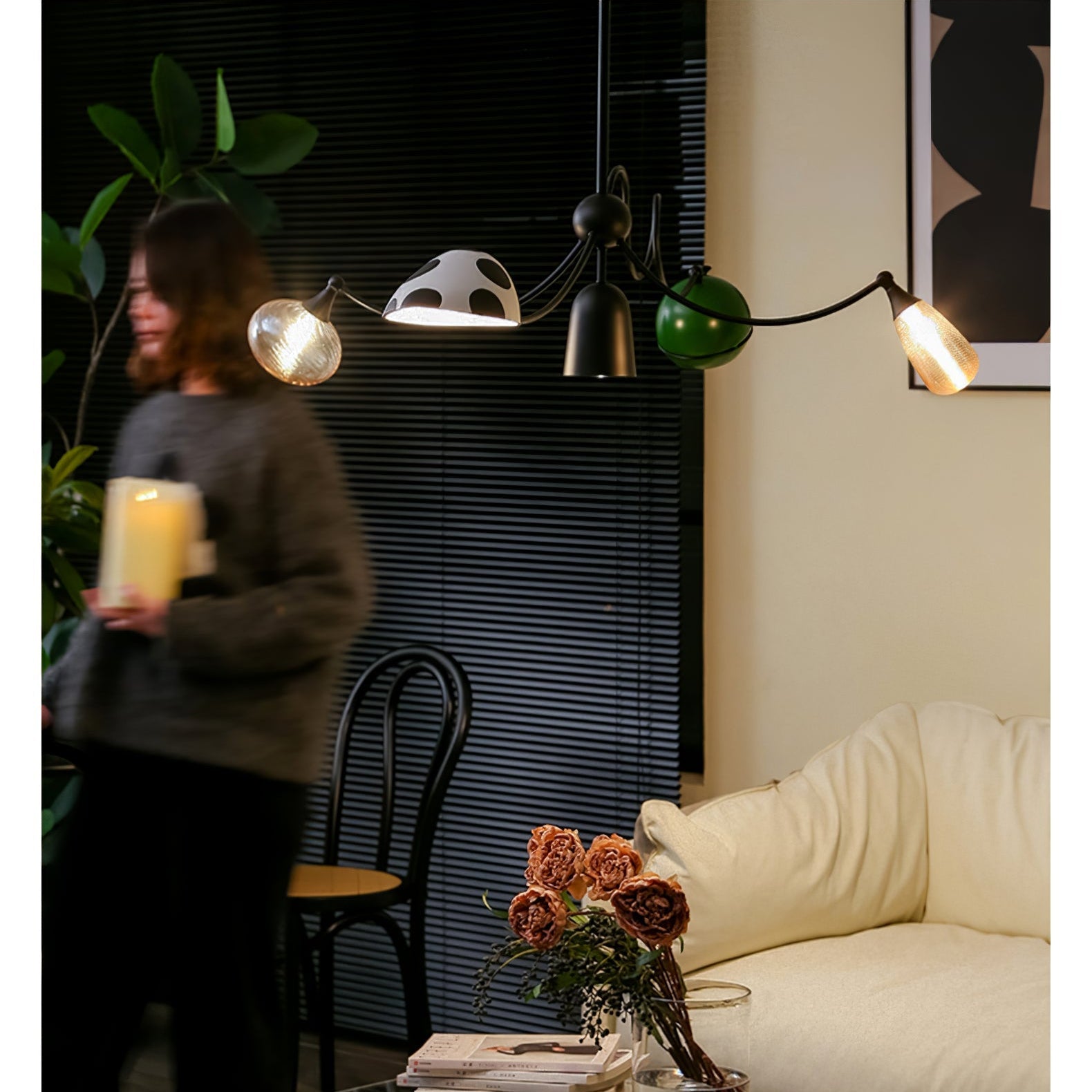 PlayfulGlass Modular Glass Pendant Light-Neutral Decor