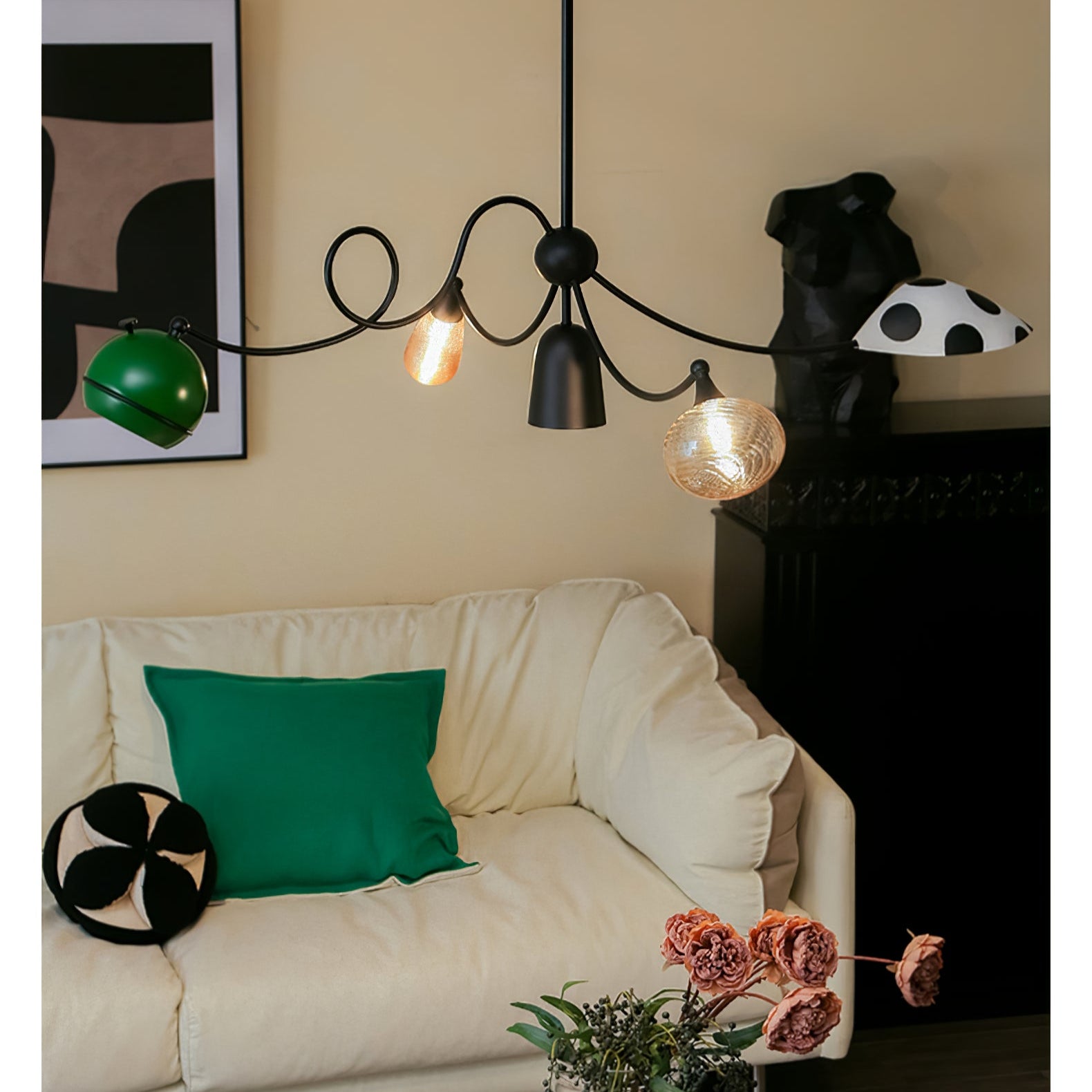 PlayfulGlass Modular Glass Pendant Light-Neutral Decor