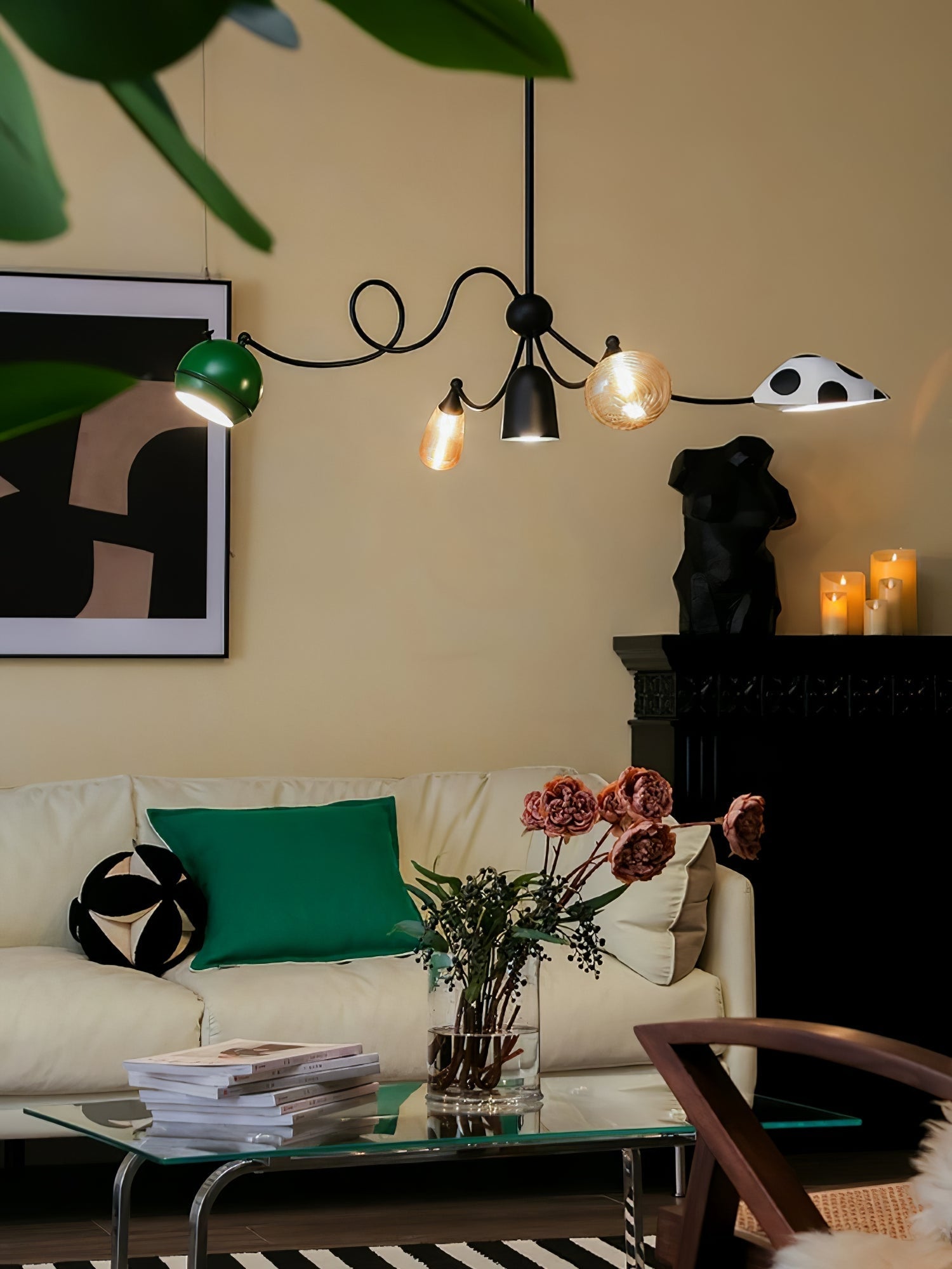 PlayfulGlass Modular Glass Pendant Light-Neutral Decor