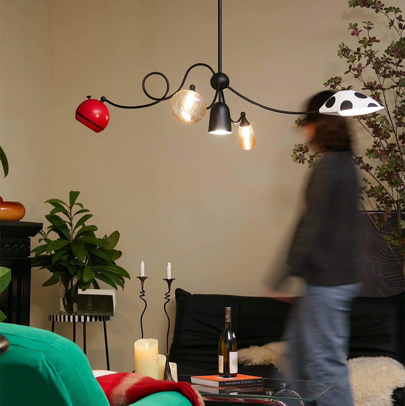 PlayfulGlass Modular Glass Pendant Light-Neutral Decor
