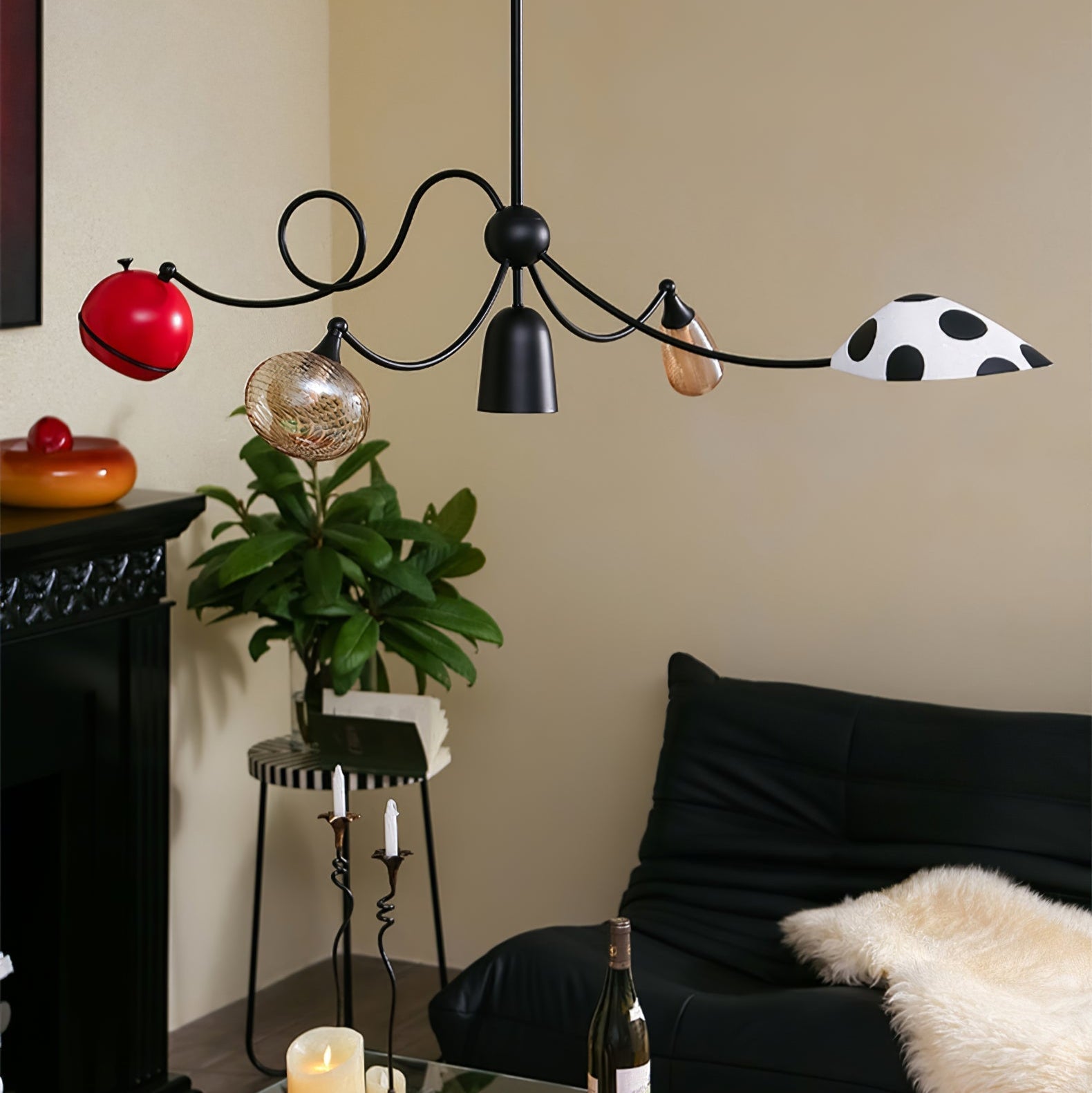 PlayfulGlass Modular Glass Pendant Light-Neutral Decor