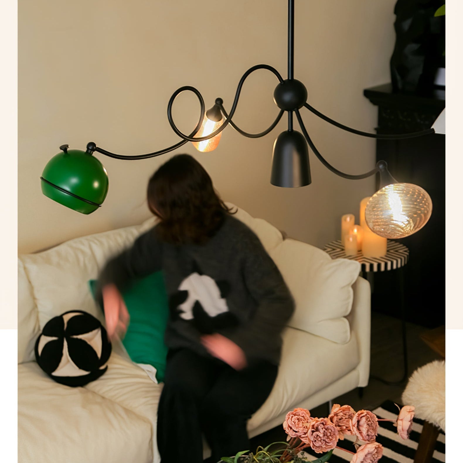 PlayfulGlass Modular Glass Pendant Light-Neutral Decor