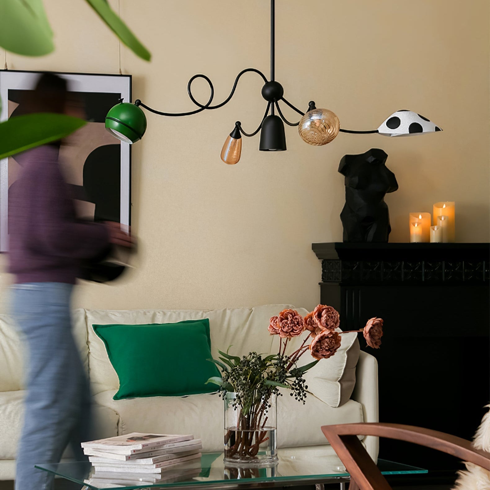PlayfulGlass Modular Glass Pendant Light-Neutral Decor