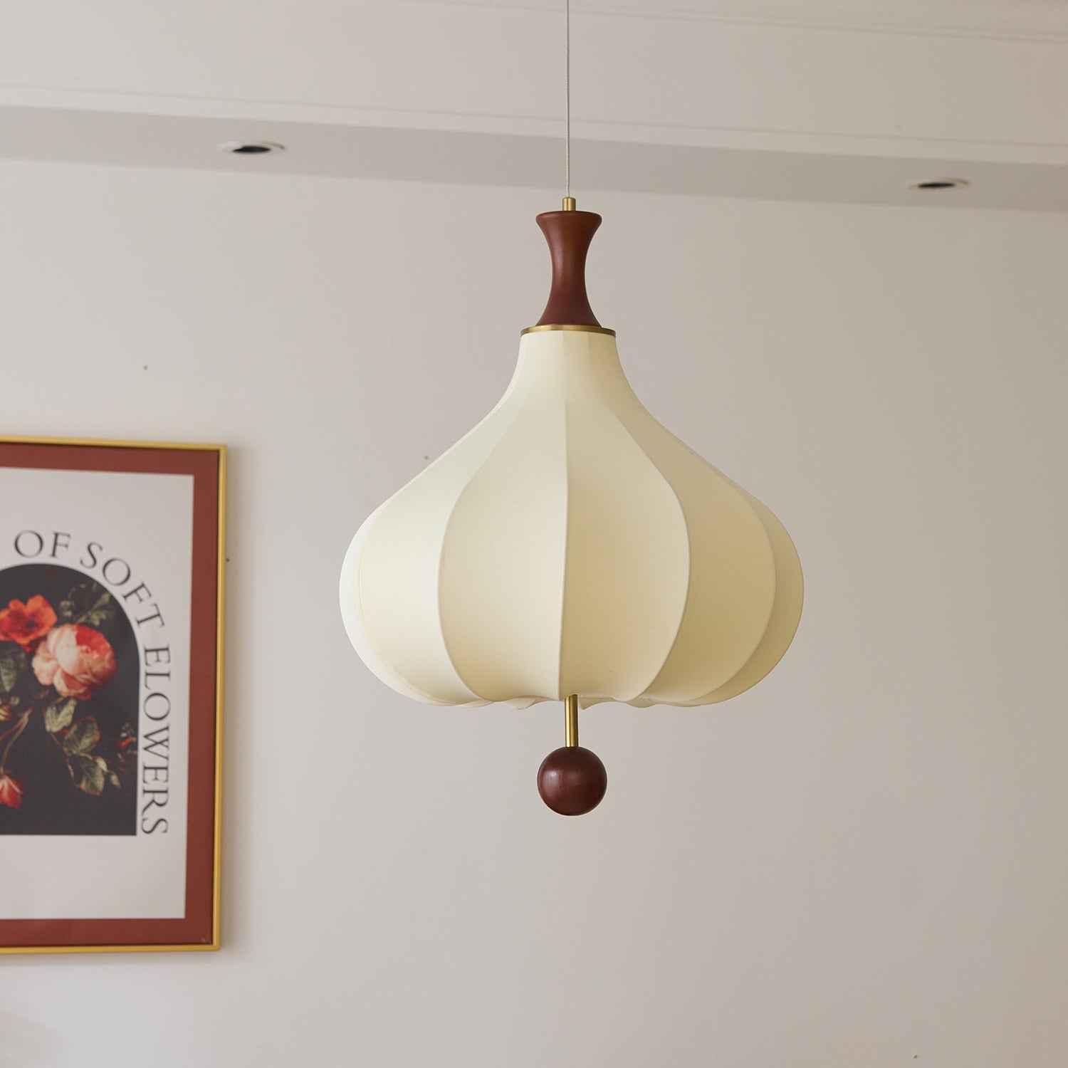 Mymira Traditional Elegance Wood Pendant Light-Neutral Decor