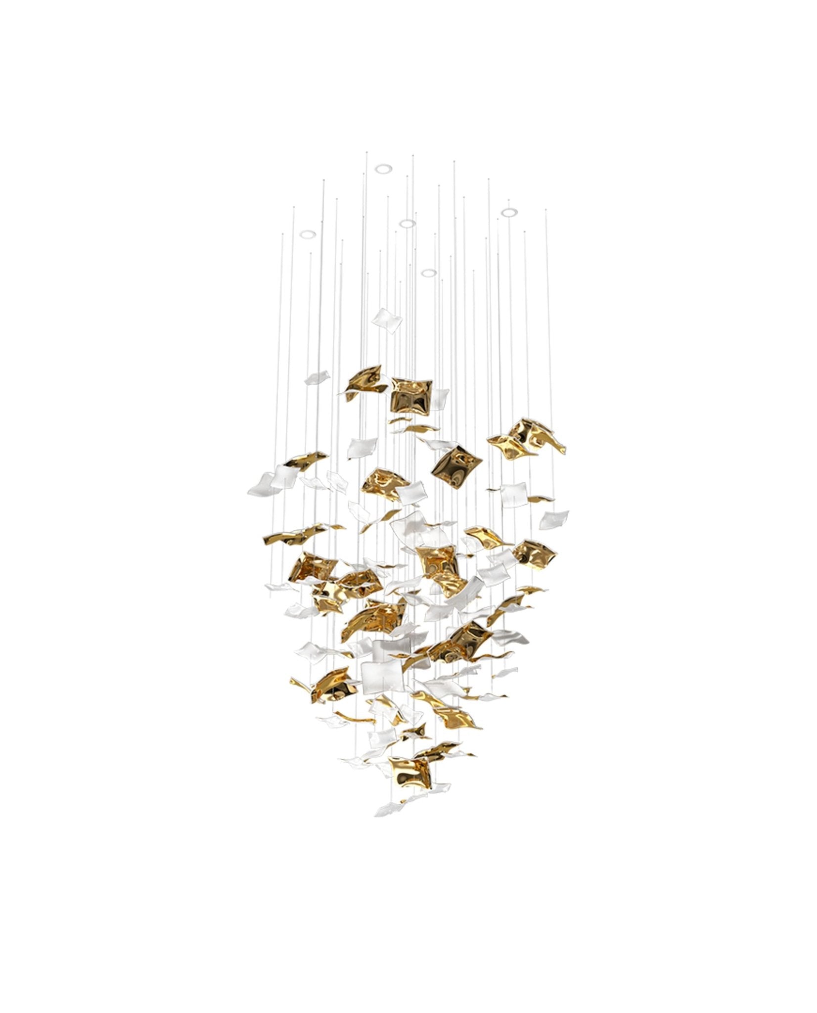Whispering Kerchiefs Chandelier-Neutral Decor