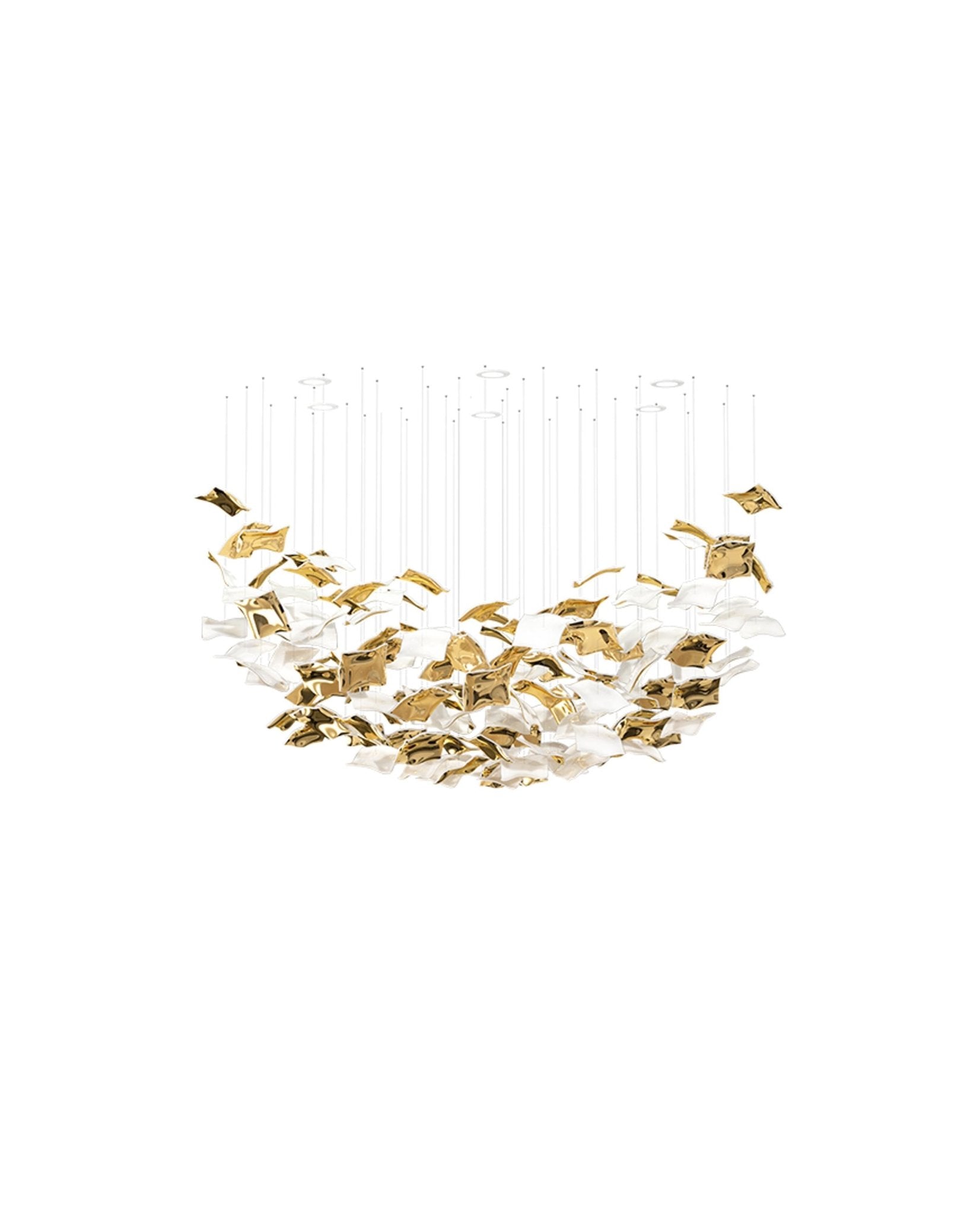 Whispering Kerchiefs Chandelier-Neutral Decor
