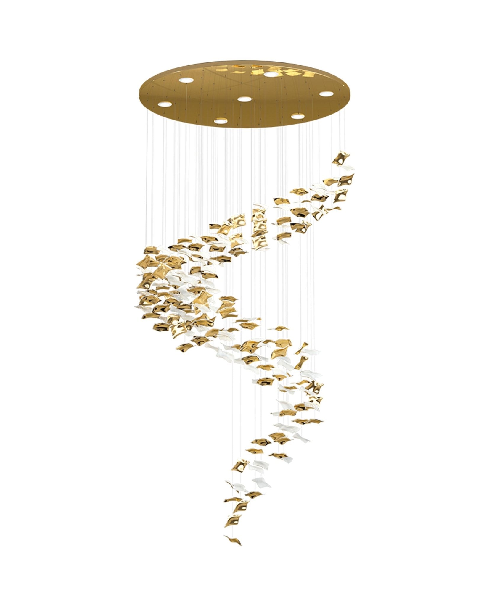 Viliros Glass Spiral Pendant Light-Neutral Decor