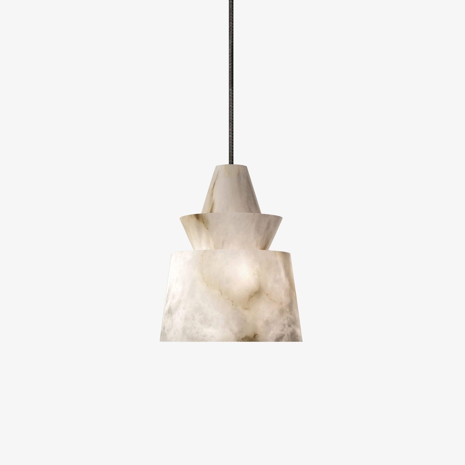 Curineth Minimalist Alabaster Pendant Light-Neutral Decor