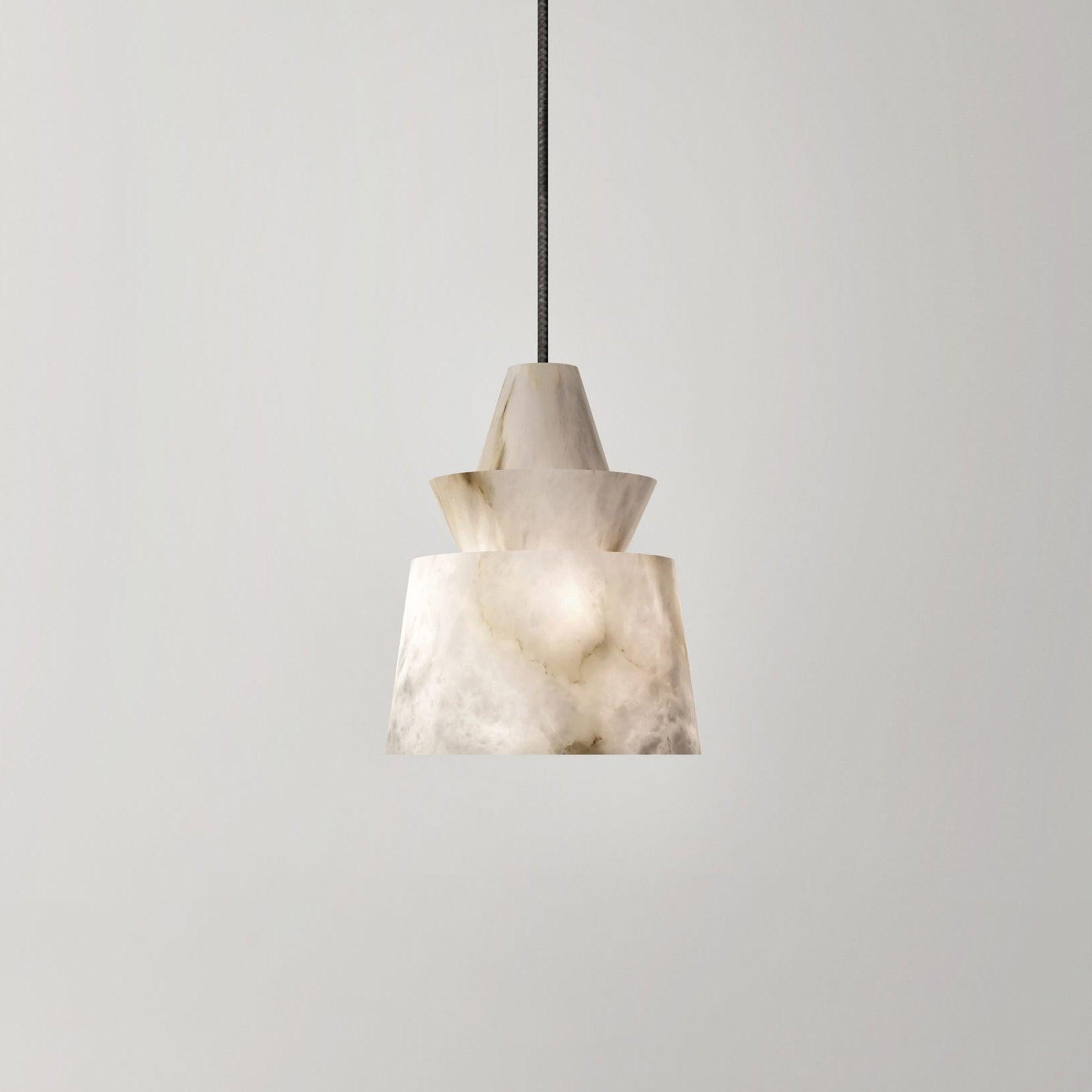 Curineth Minimalist Alabaster Pendant Light-Neutral Decor