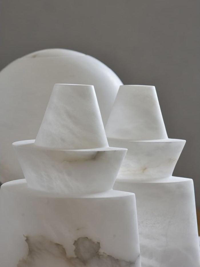 Curineth Minimalist Alabaster Pendant Light-Neutral Decor