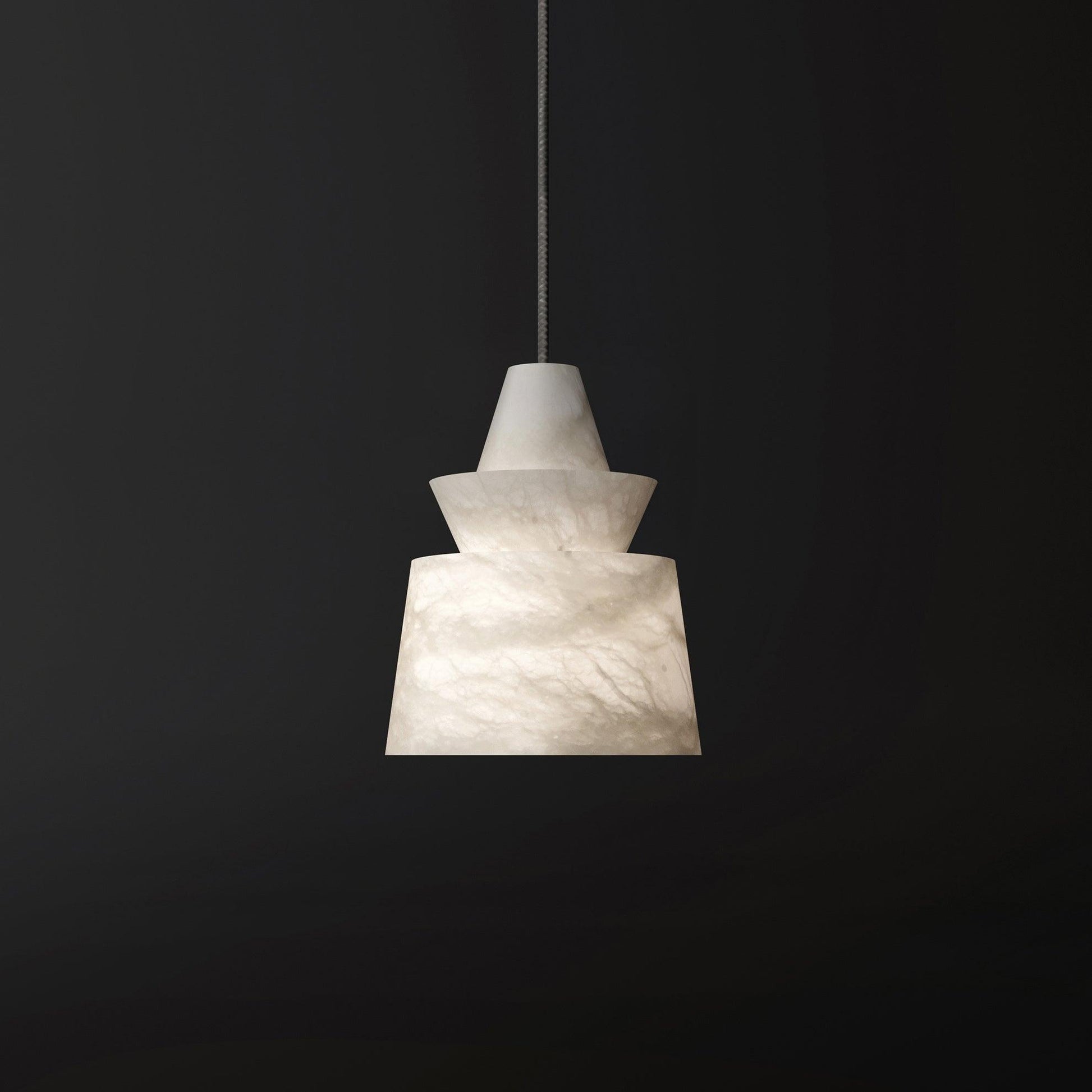 Curineth Minimalist Alabaster Pendant Light-Neutral Decor