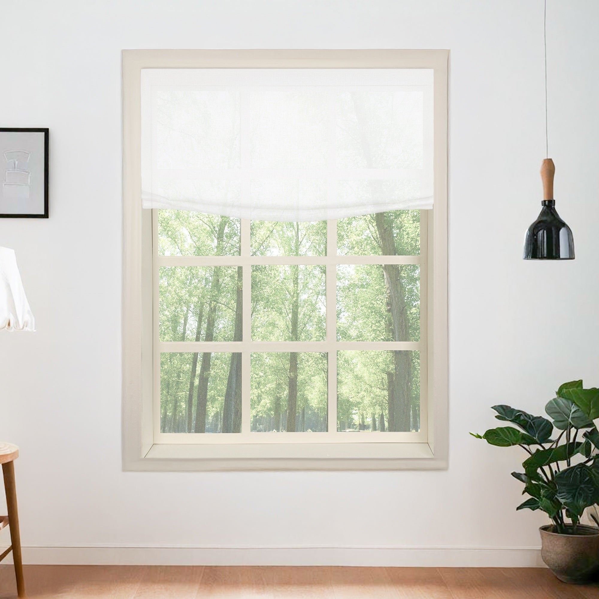 Belgian Flax Linen Roman Shades & Blinds | Relaxed-Neutral Decor
