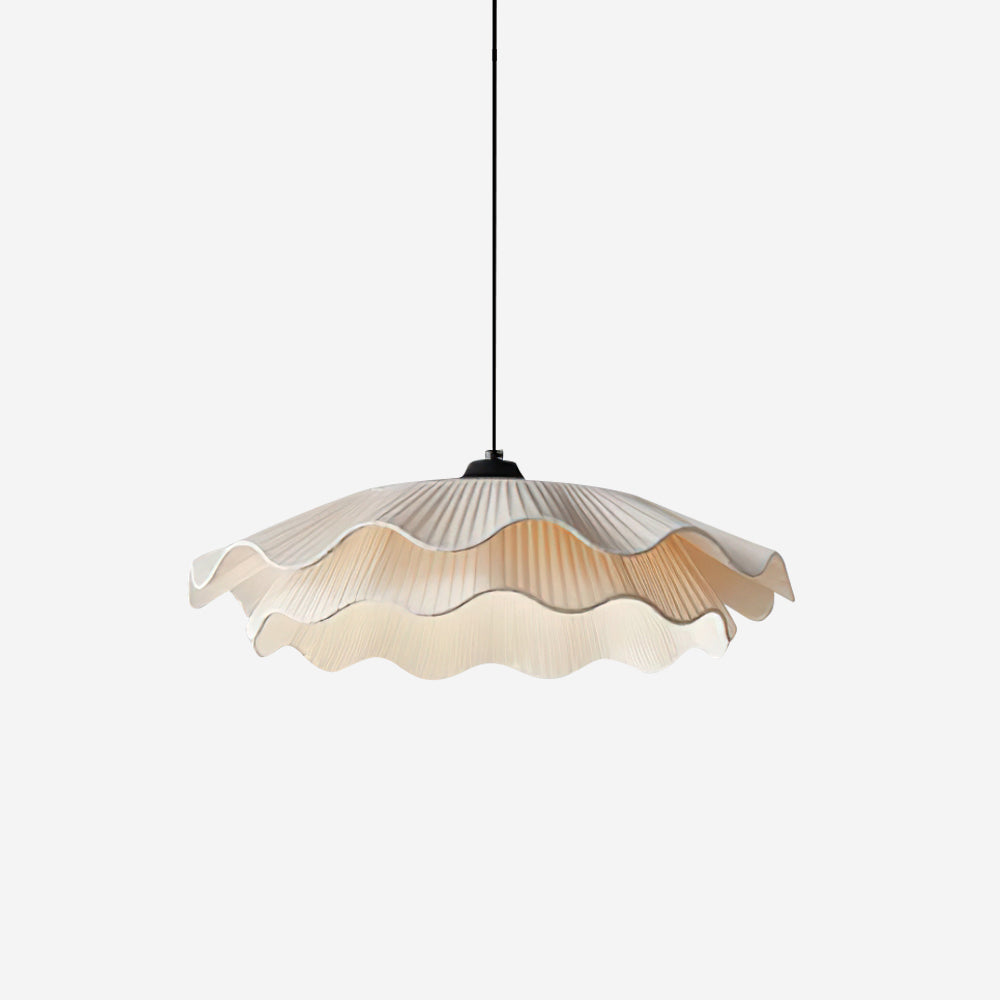 Calavie Wavy Pleated Pendant Light in Soft White