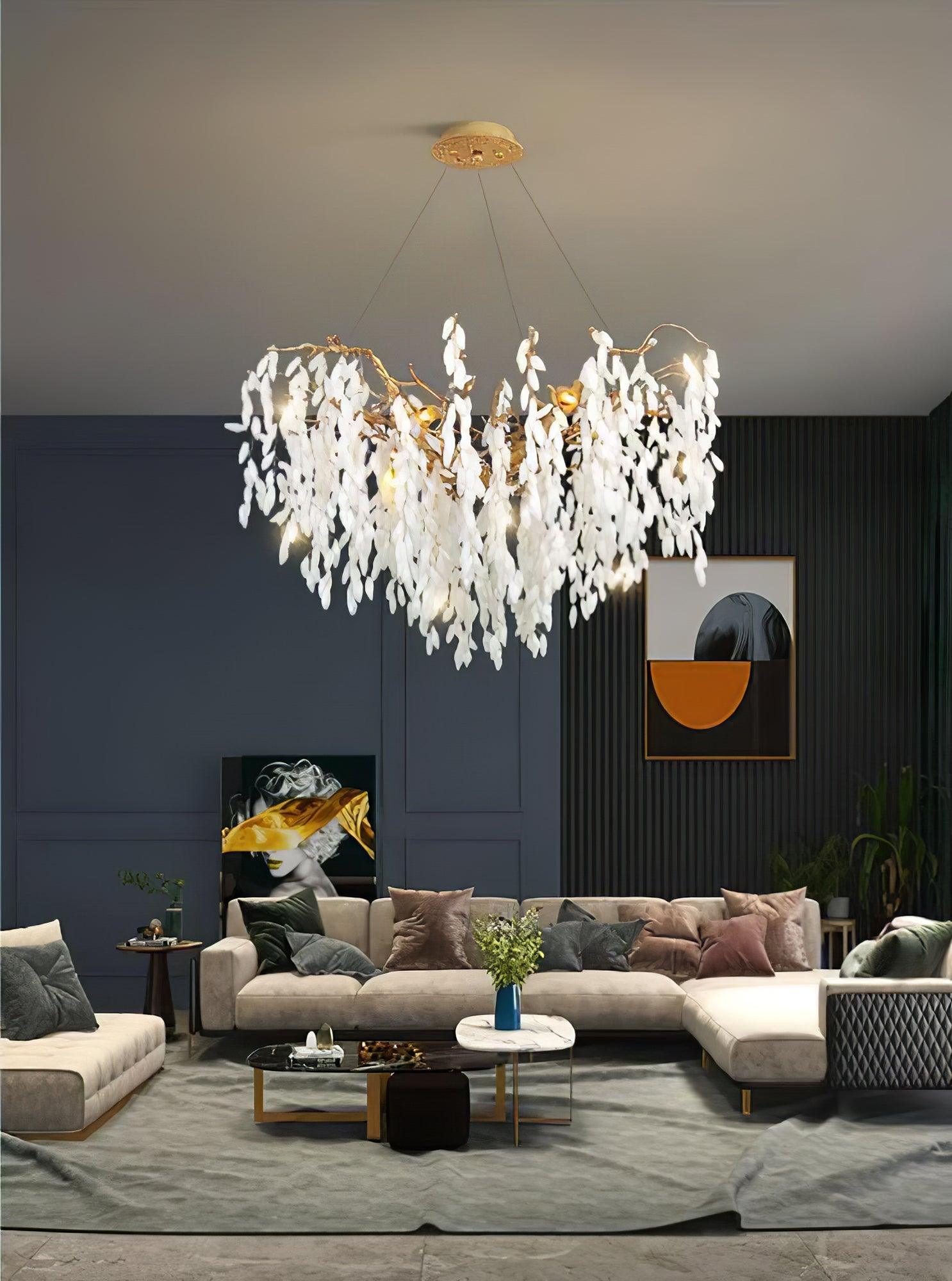 Florealis Cascading Crystal Chandelier-Neutral Decor
